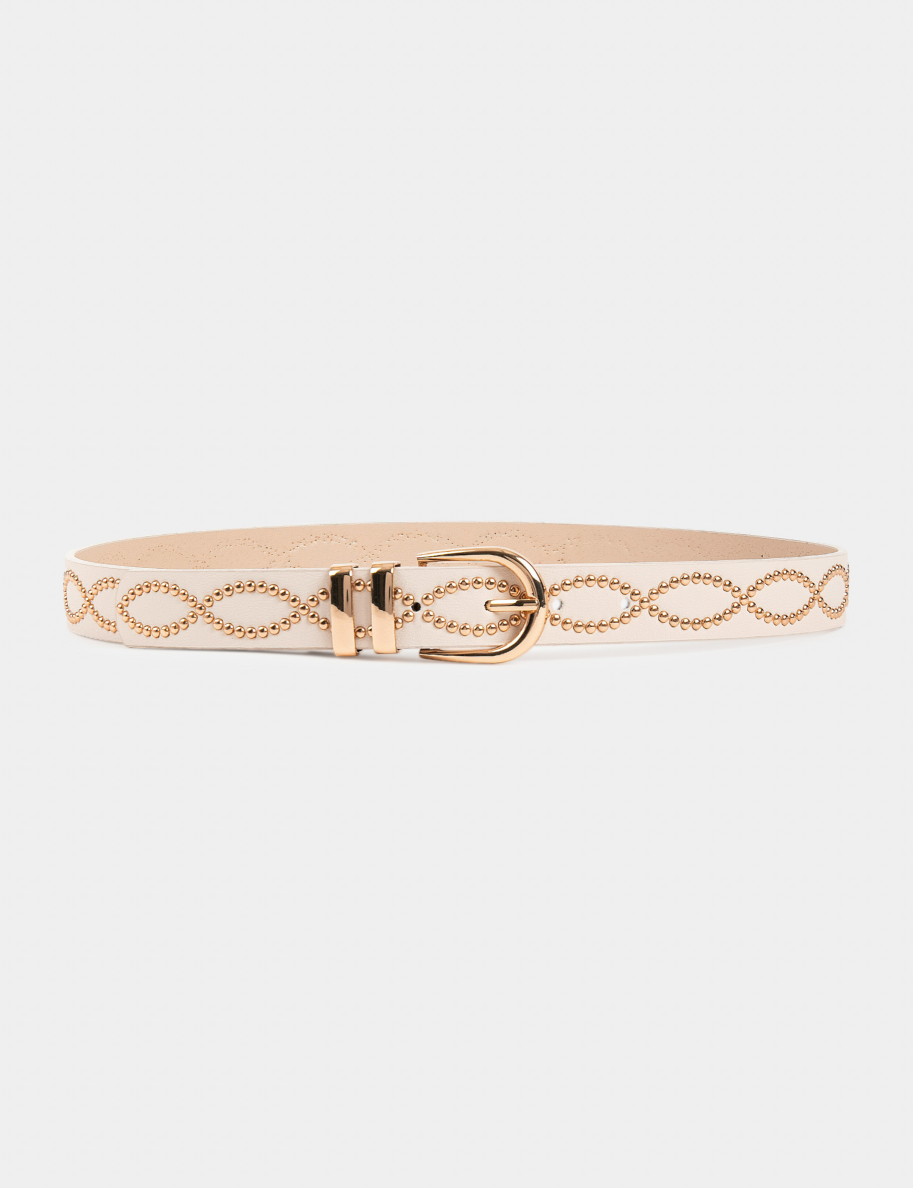 Belt with studs ivory ladies' Belt with studs ivory ladies'