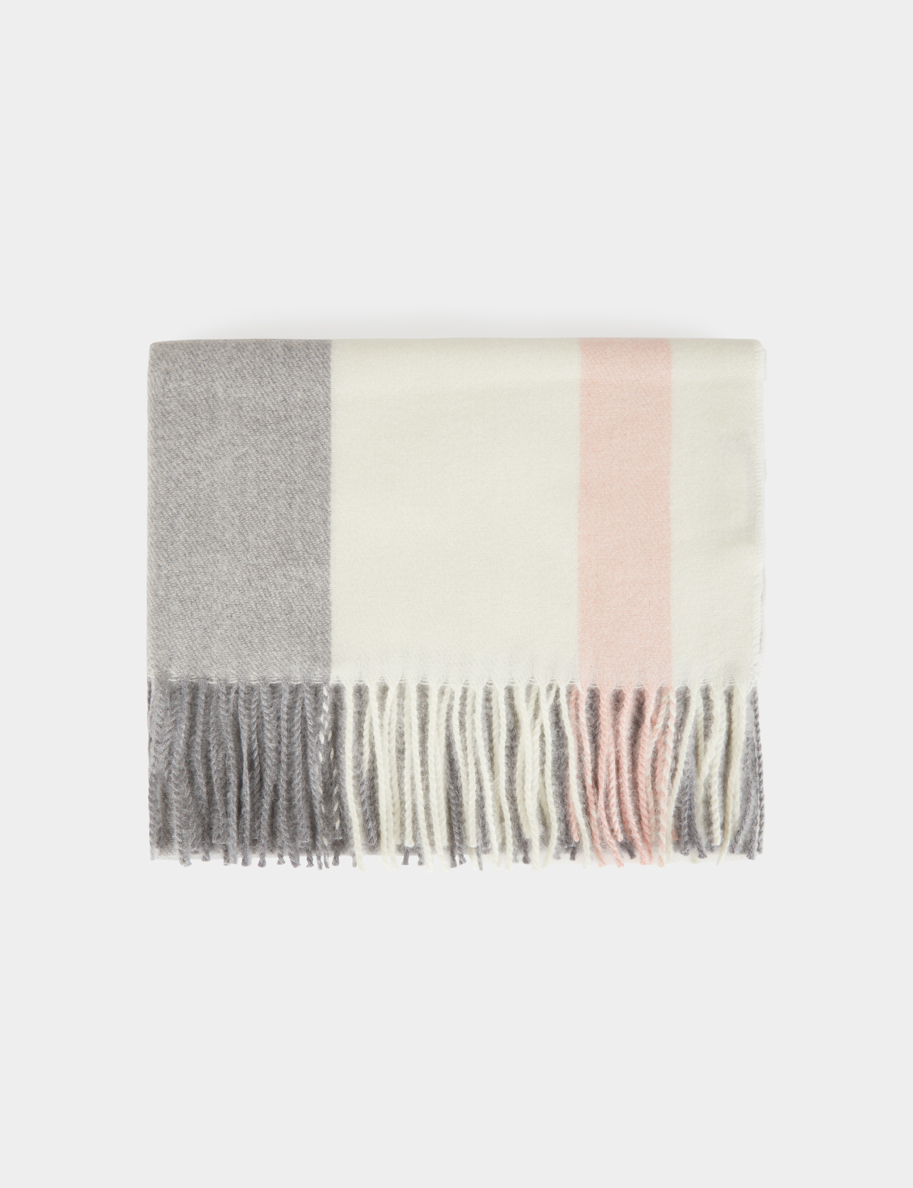 checked scarf light grey women Checked scarf light grey women