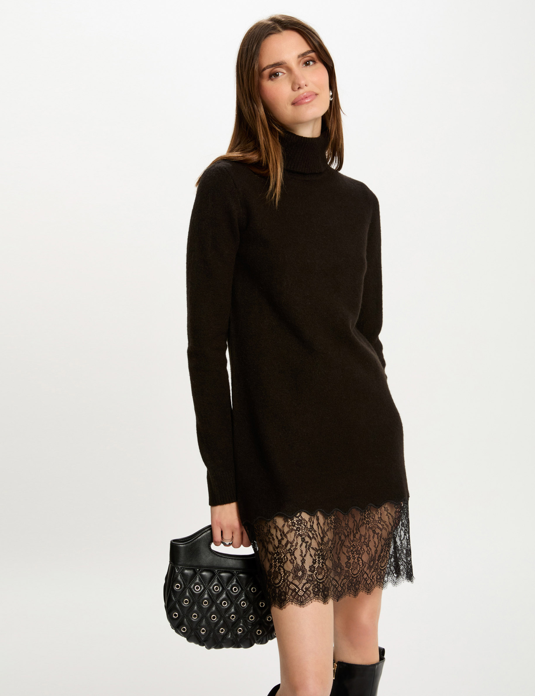 fitted mini knitted dress black women Fitted mini knitted dress black women