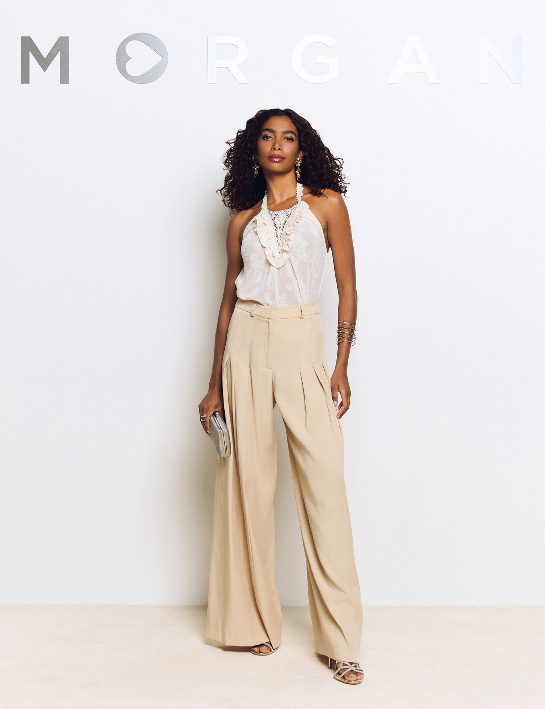 top with lace detail cream women Top with lace detail cream women
