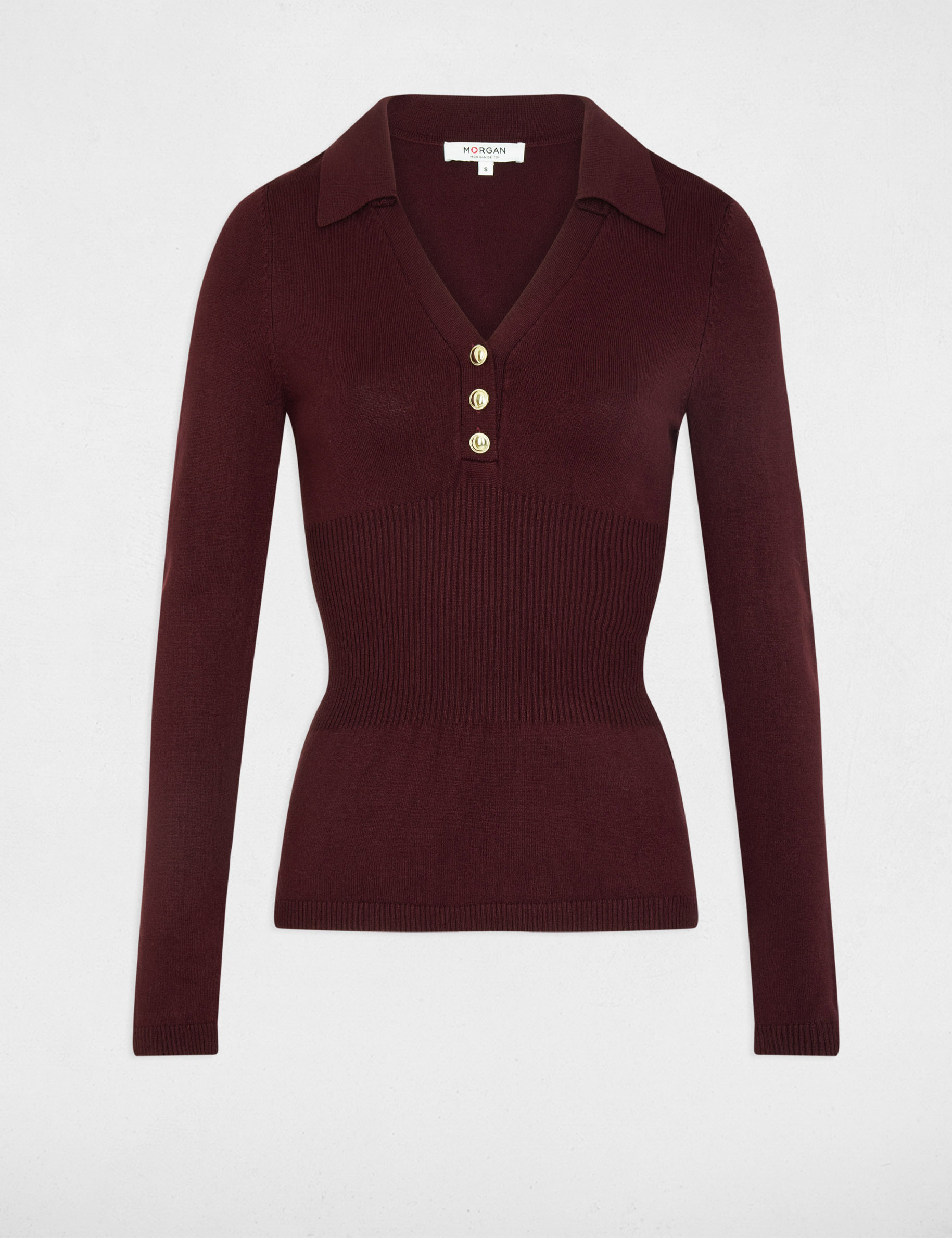 fitted polo neck sweater plum women Fitted polo neck sweater plum women