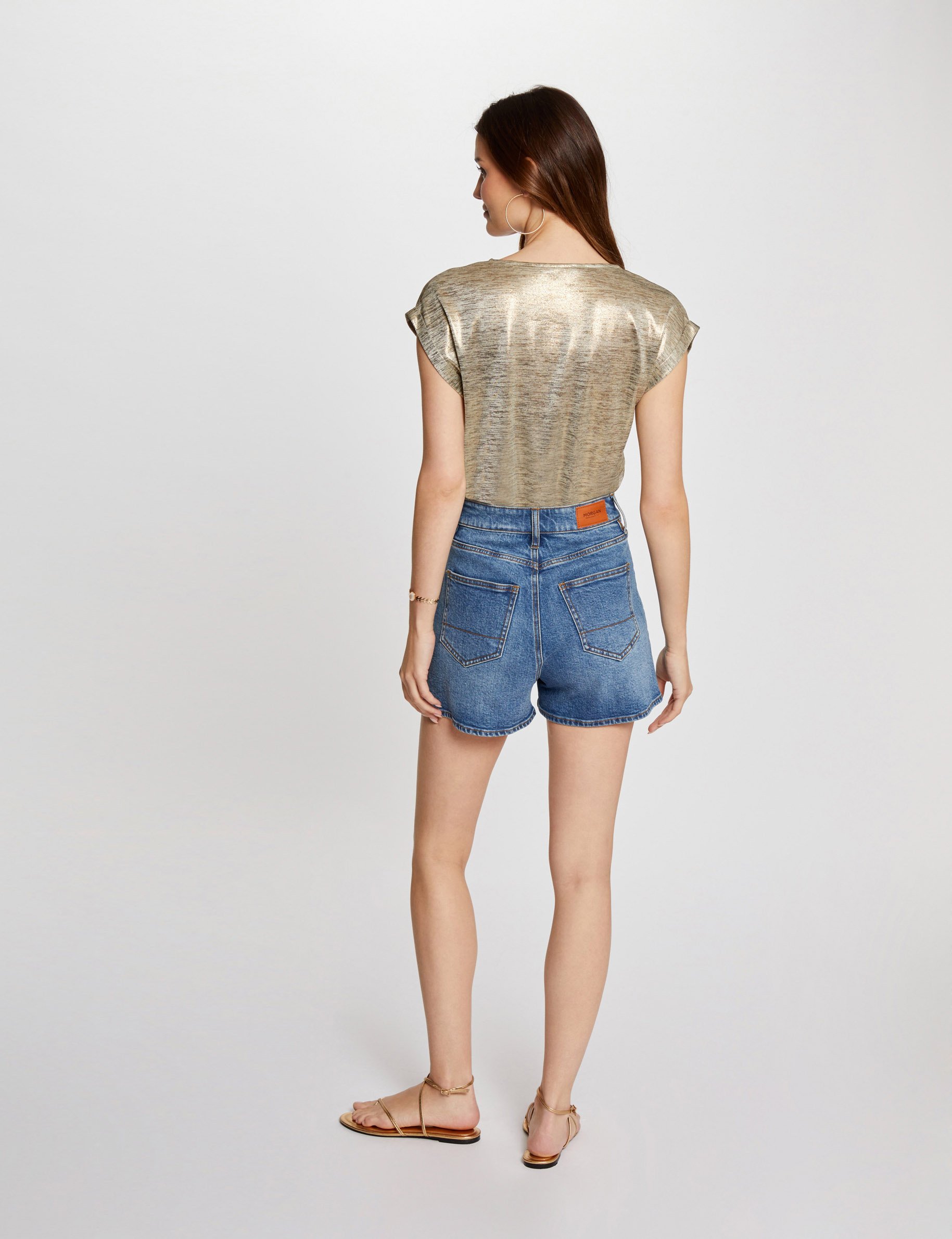 short sleeved t shirt gold yellow women Short-sleeved t-shirt gold yellow women