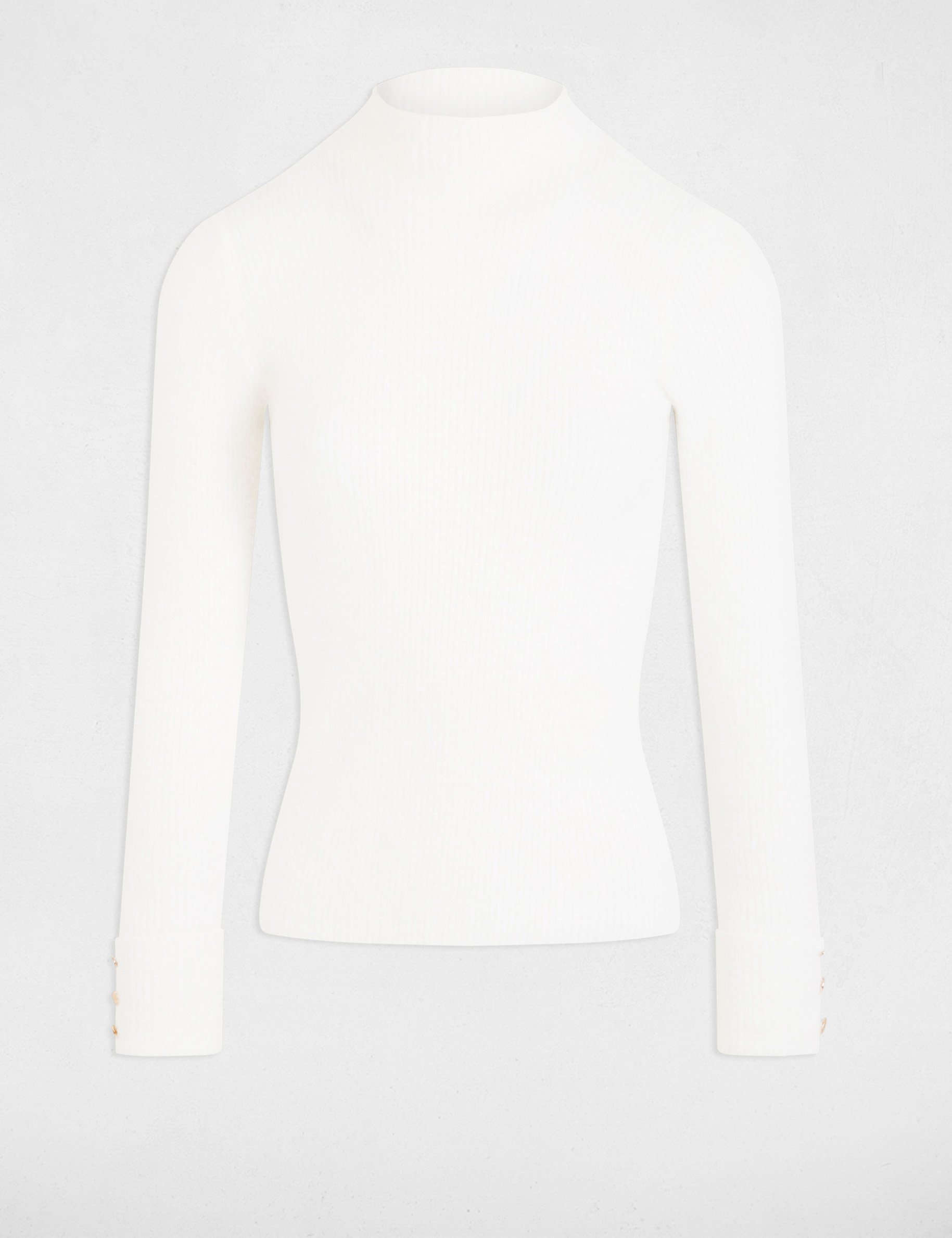 pull manches longues maille duveteuse ivoire femme Pull manches longues maille duveteuse ivoire femme