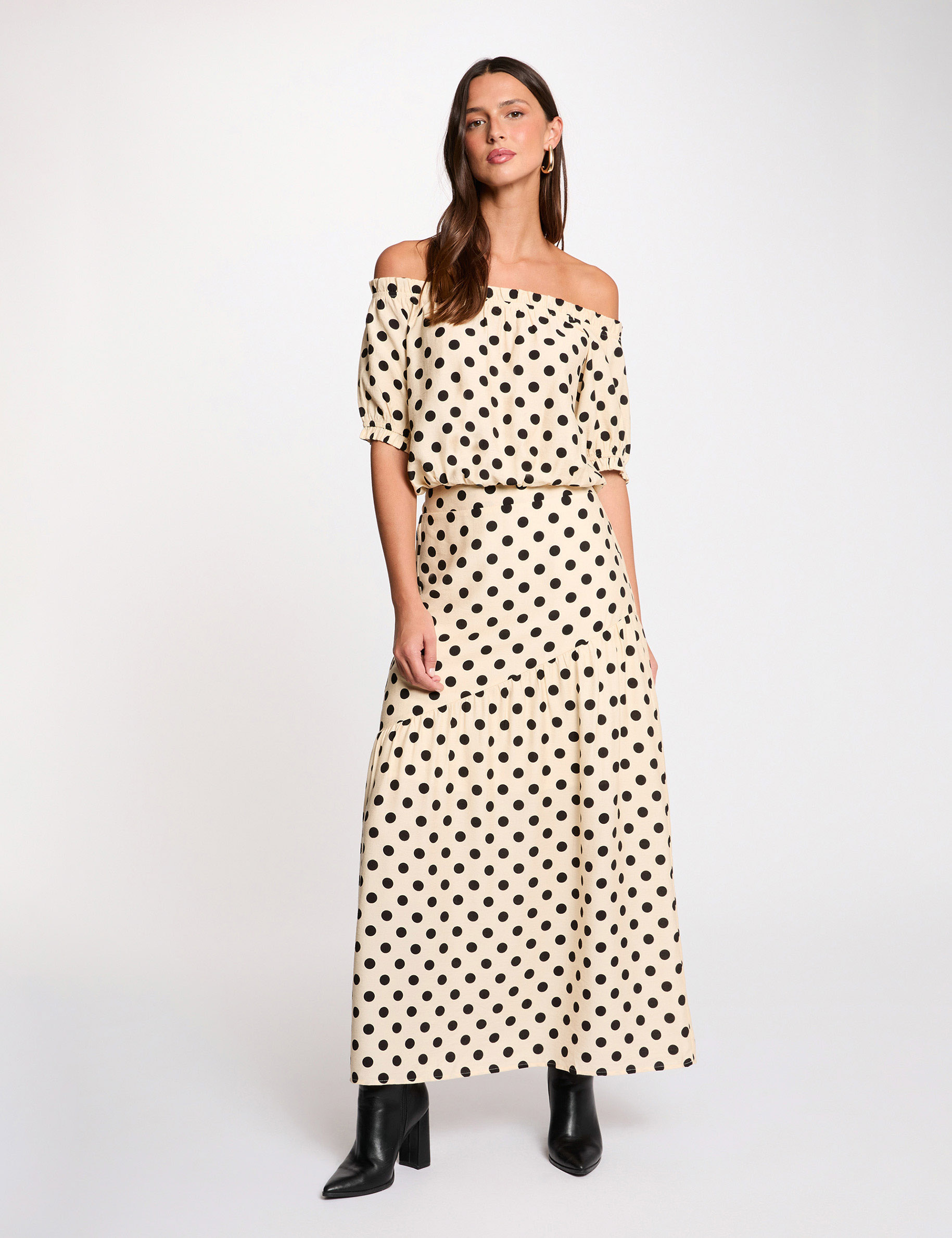 Fitted long skirt multicolor women