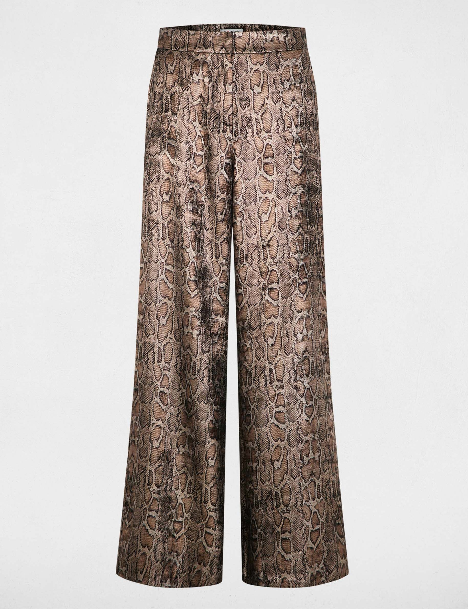 pantalon large satine multicolore femme multicolor women