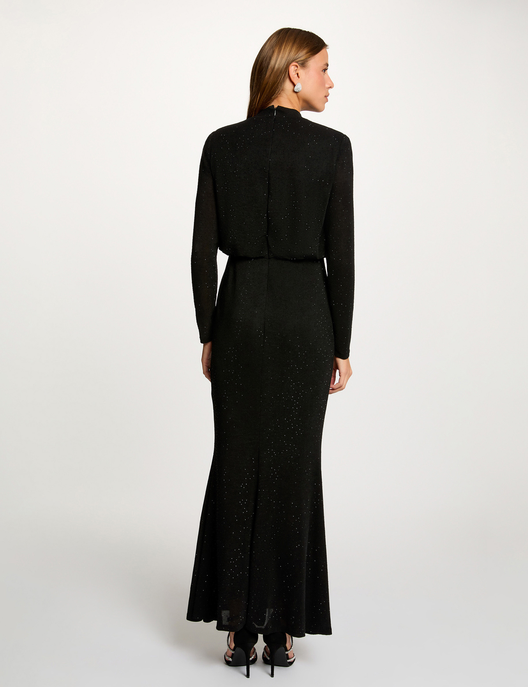 shiny knit dress black women Shiny knit dress black women
