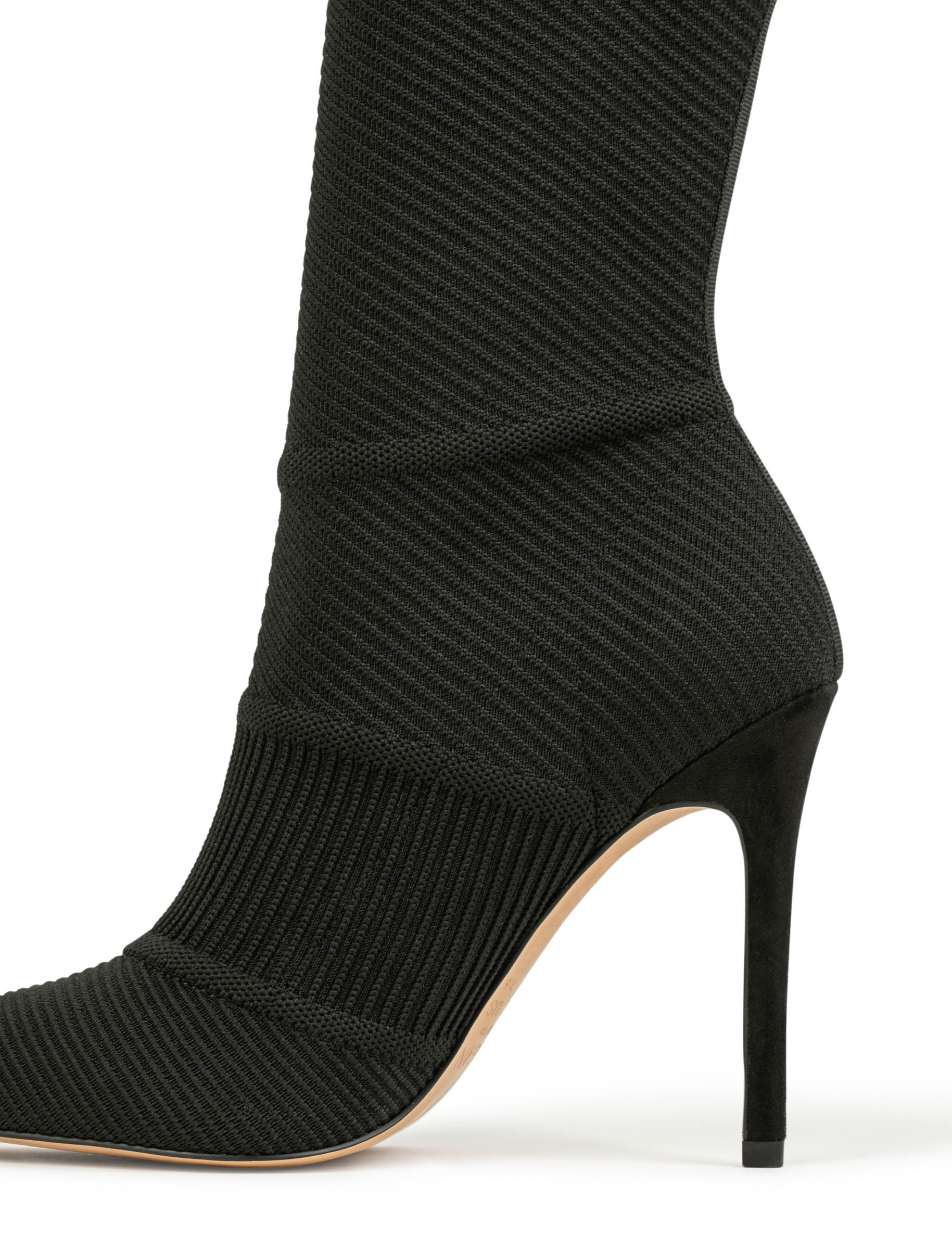 Boots with stiletto heels black ladies'