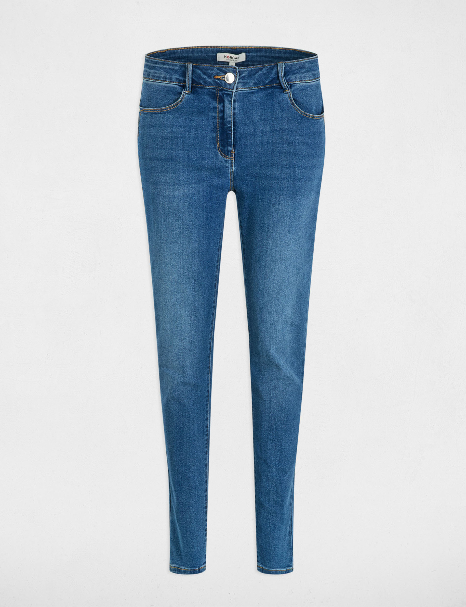 Standard waisted slim jeans stone wash denim women