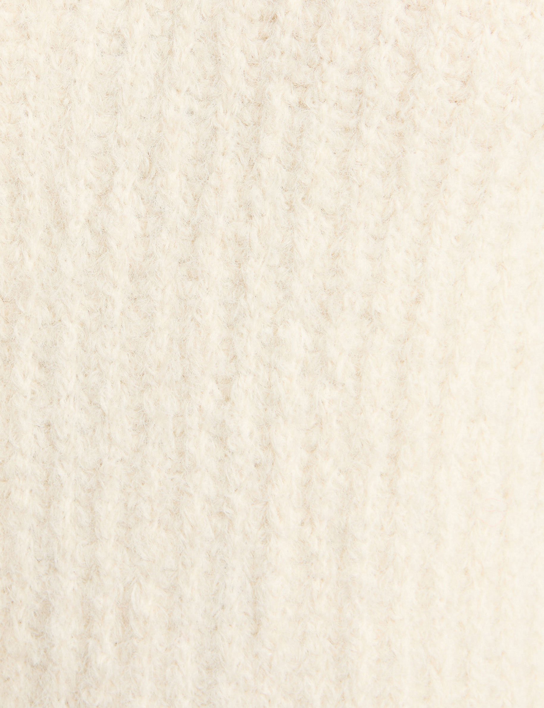 sweater with scarf collar ivory women null