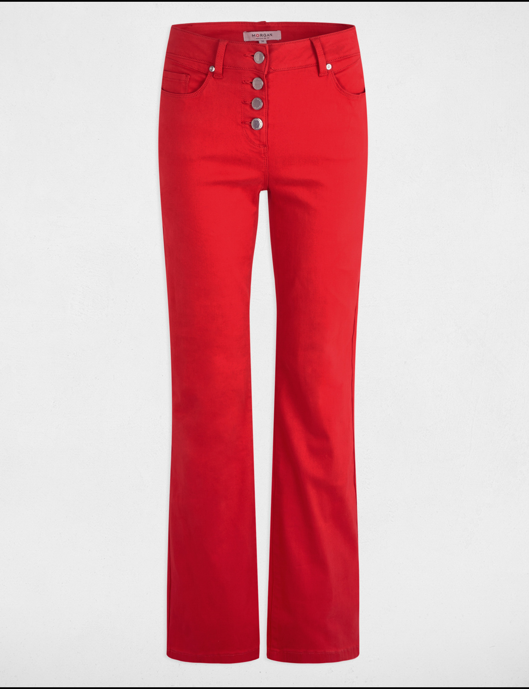 buttoned bootcut trousers red women Buttoned bootcut trousers red women