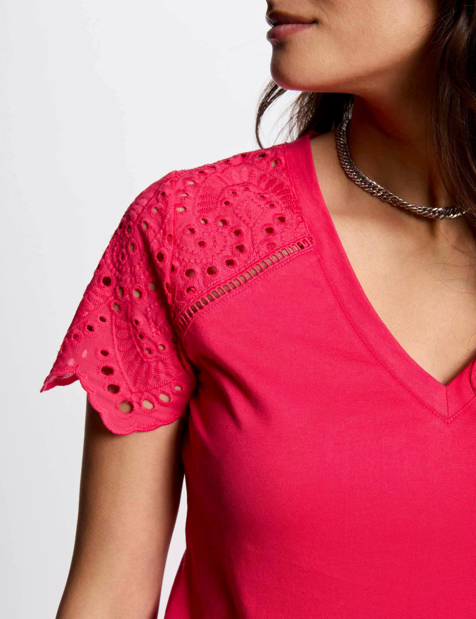short sleeved t shirt fuchsia pink women Short-sleeved t-shirt fuchsia pink women