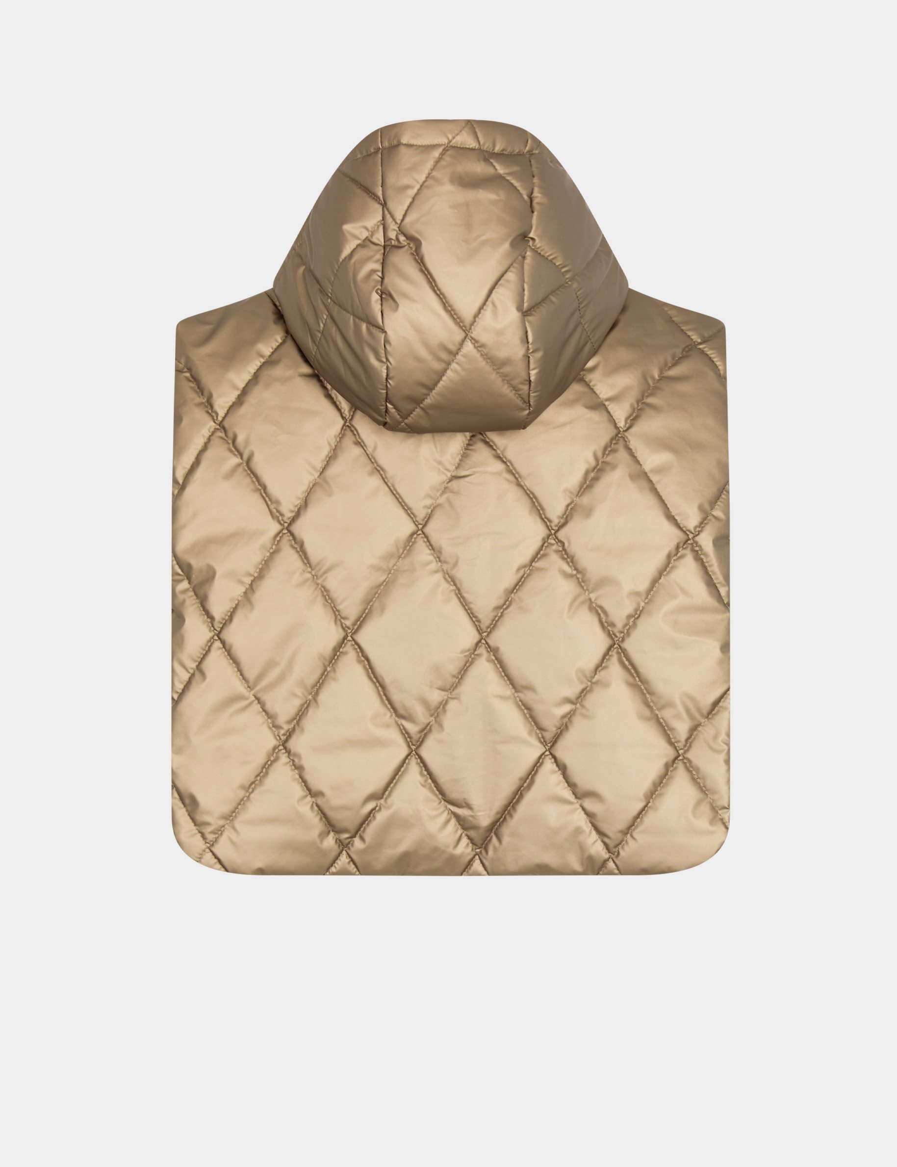 Quilted collar poncho women