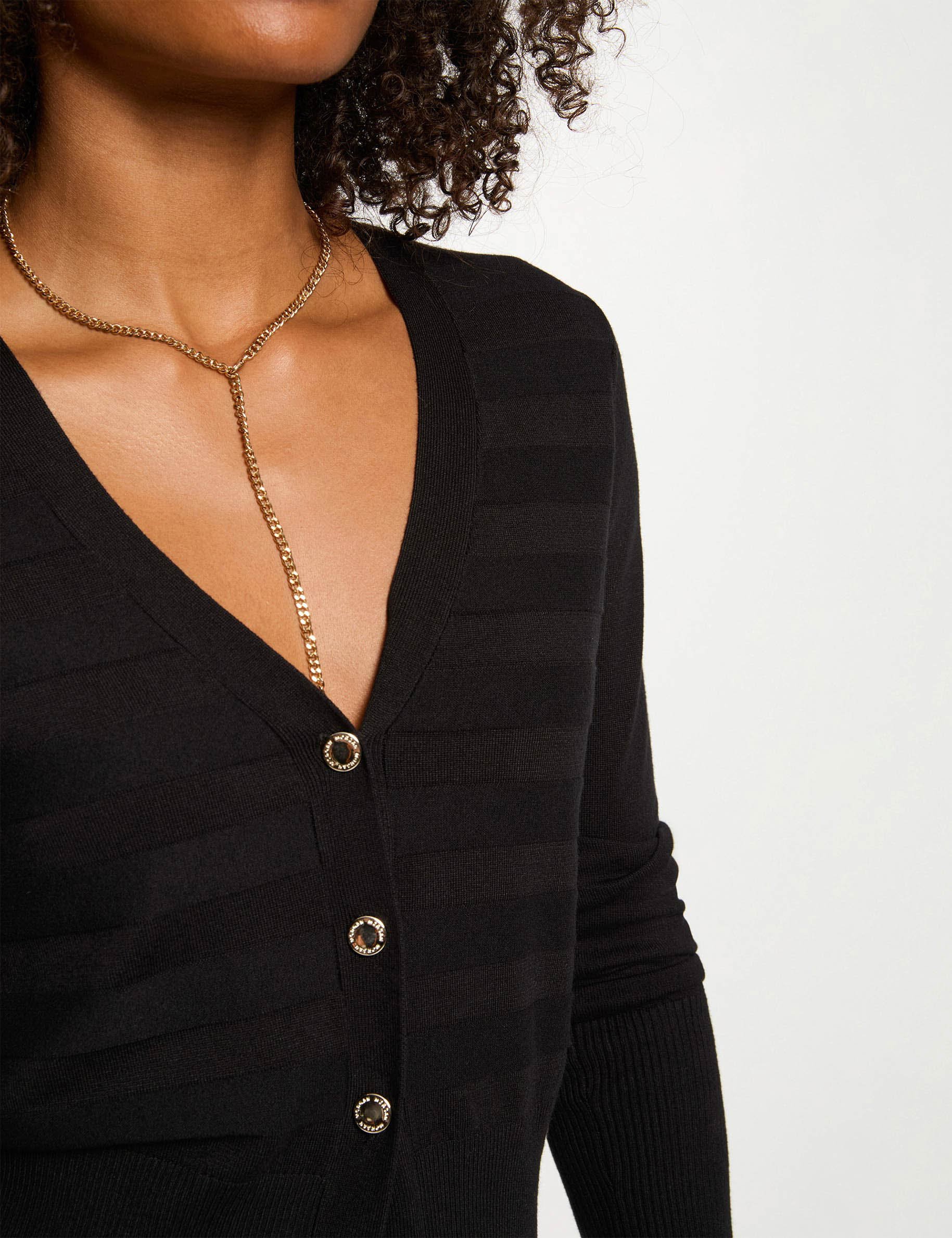 long sleeved cardigan black women Long-sleeved cardigan black women
