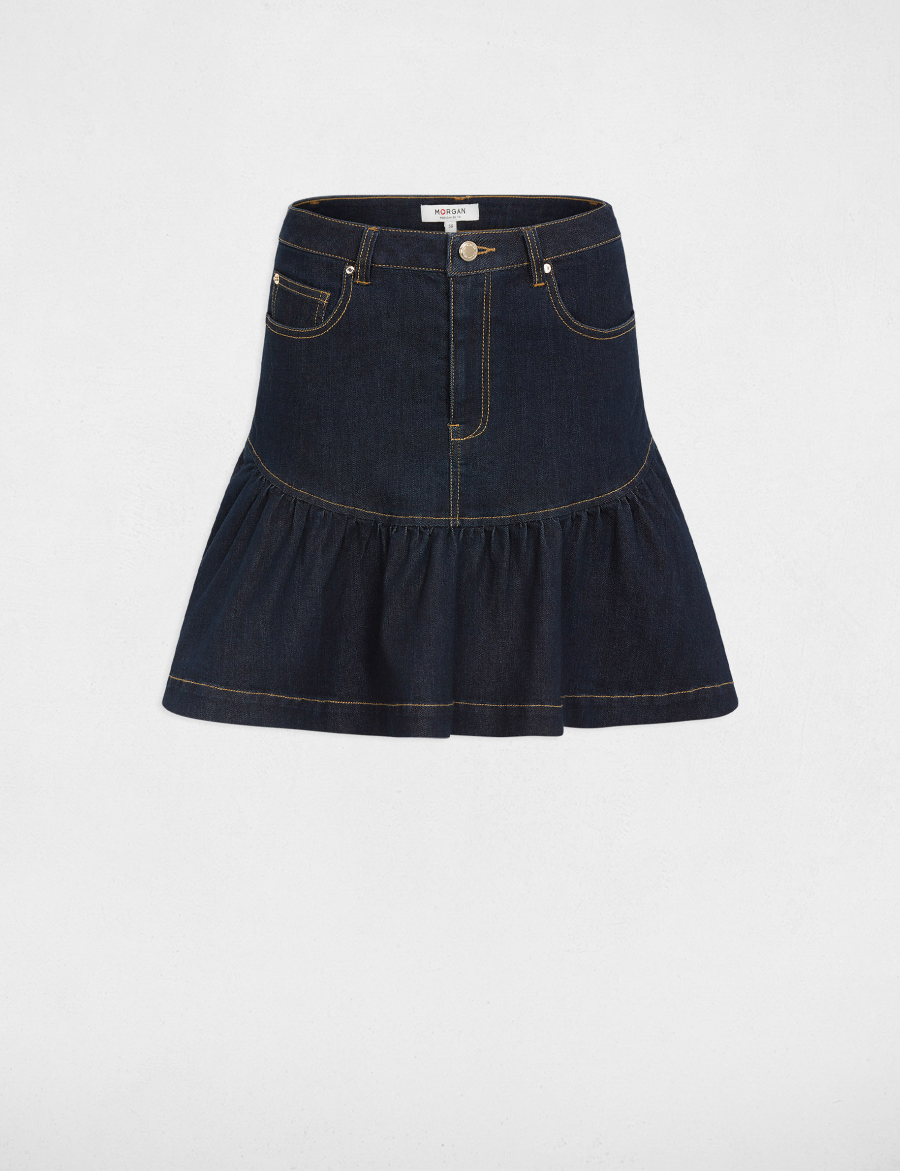 Flared short skirt blue women