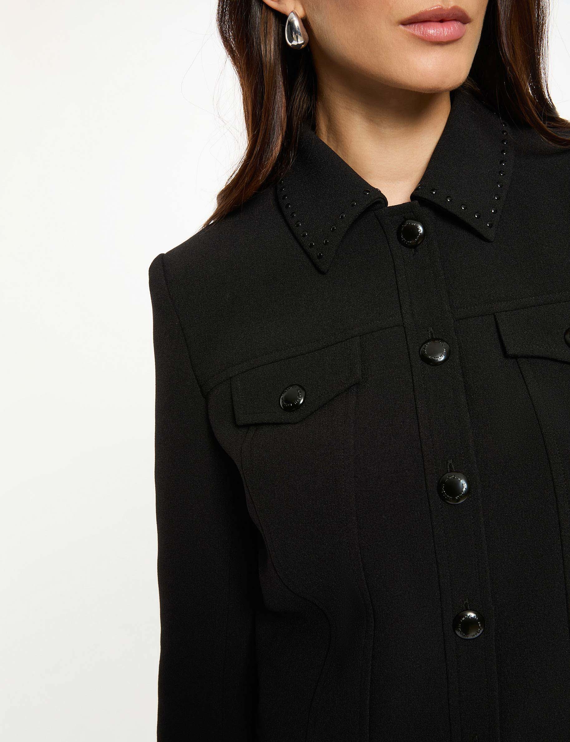 studded cropped jacket black women Studded cropped jacket black women