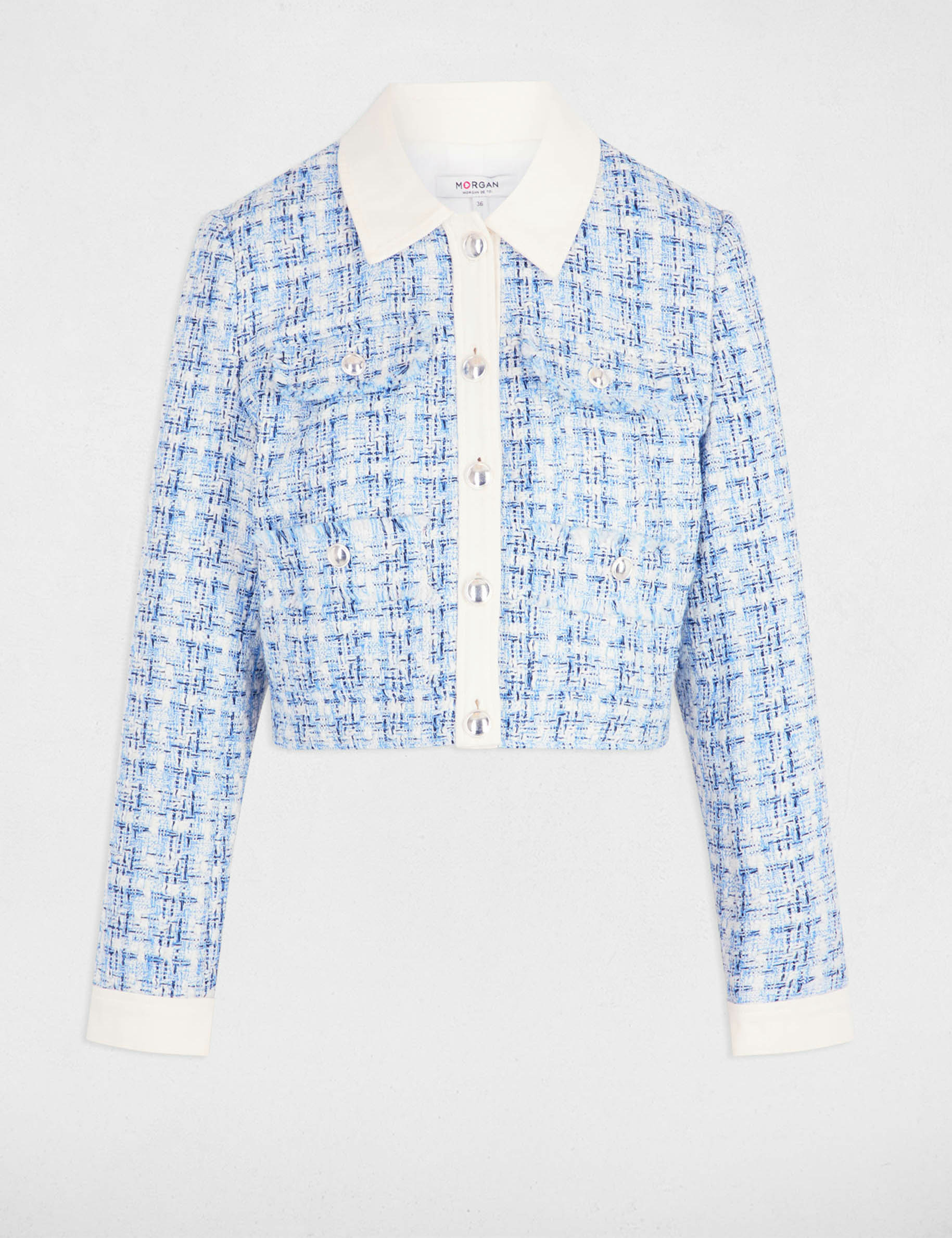 short tweed jacket multicolor women Short tweed jacket multicolor women