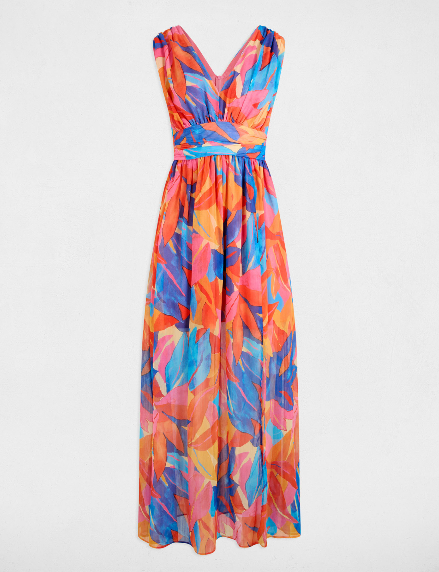 printed maxi straight dress multicolor women Printed maxi straight dress multicolor women