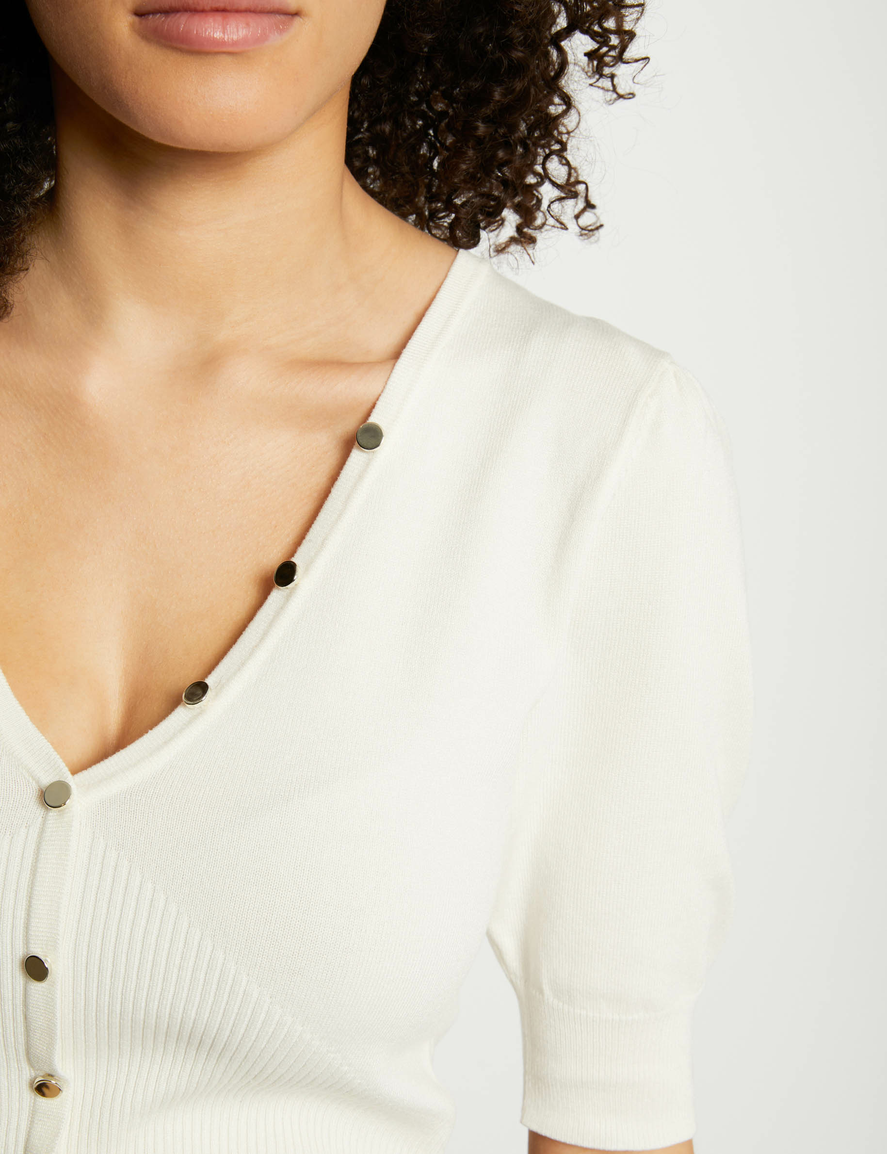 Ladies white short sleeve jumper on sale