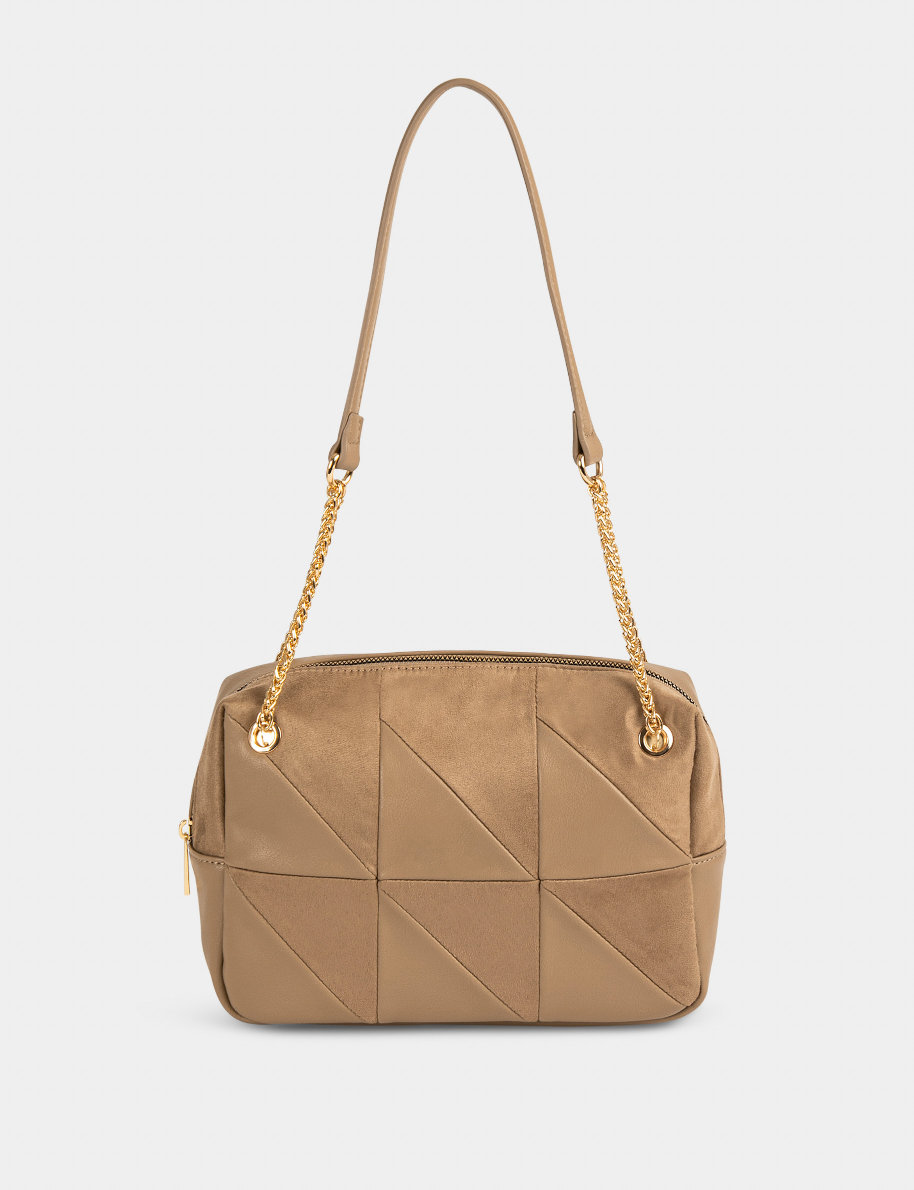 Rectangular shoulder bag beige ladies'