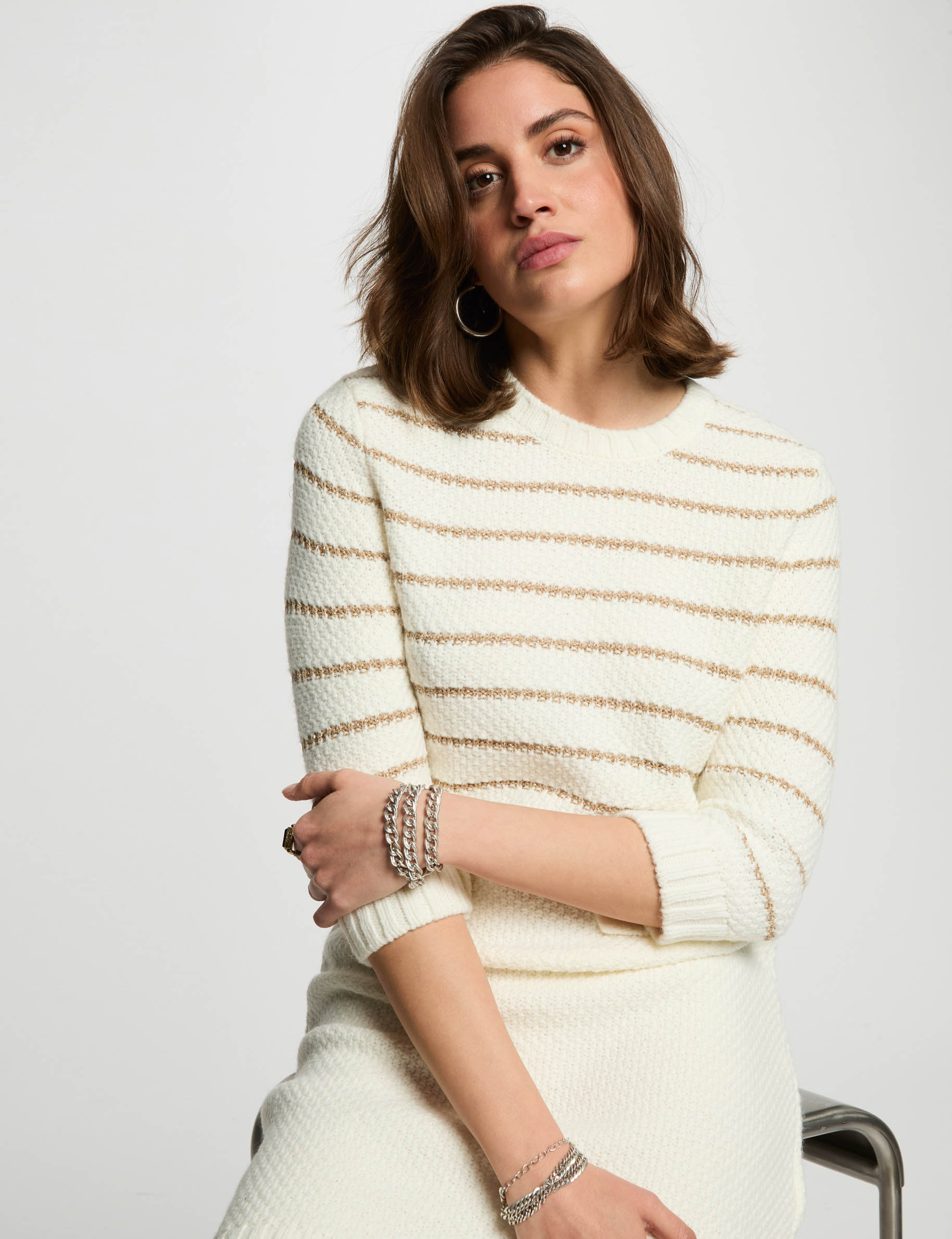 robe tricot courte ajustee blanc femme Robe tricot courte ajustée blanc femme