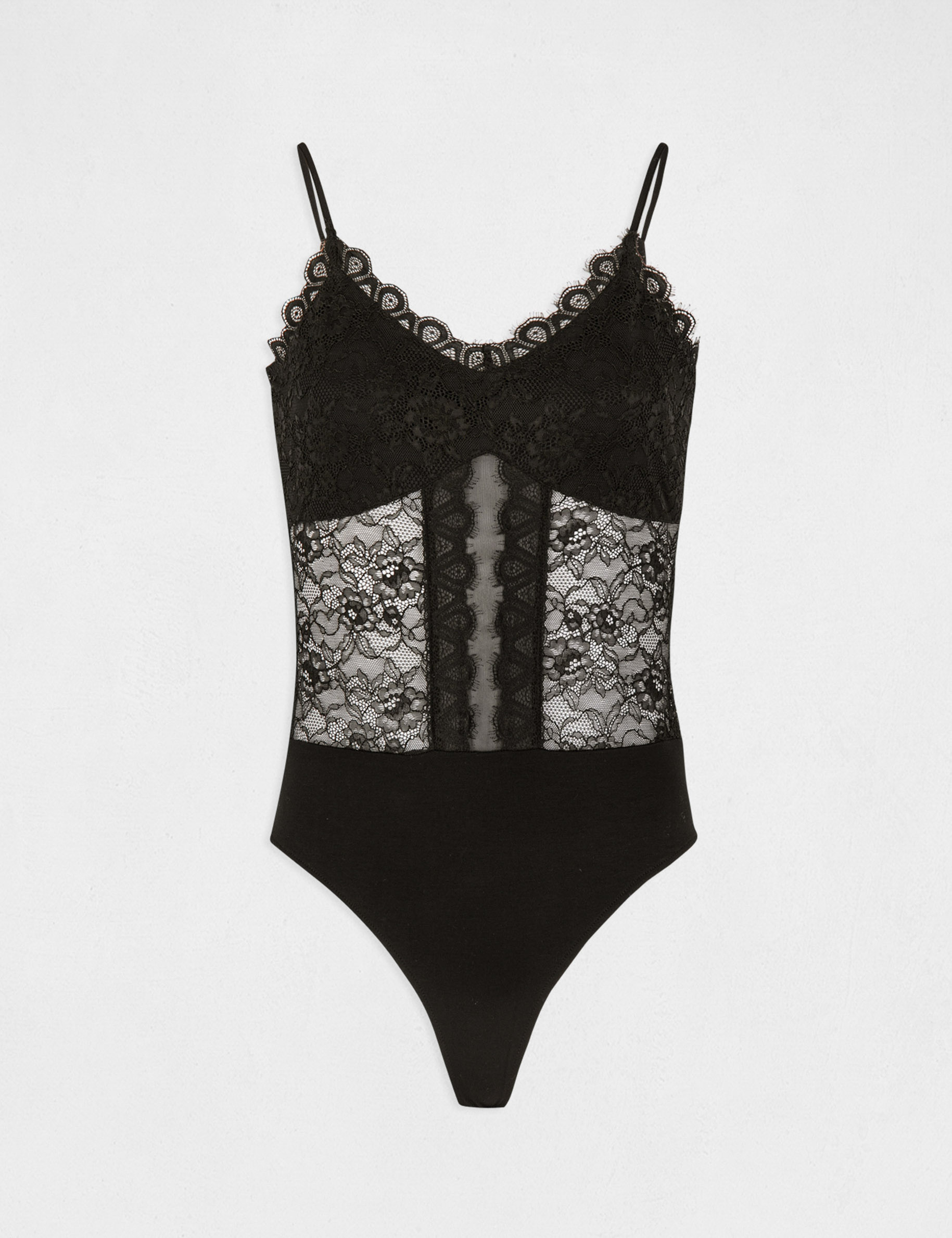body with thin straps and lace black women Body with thin straps and lace black women