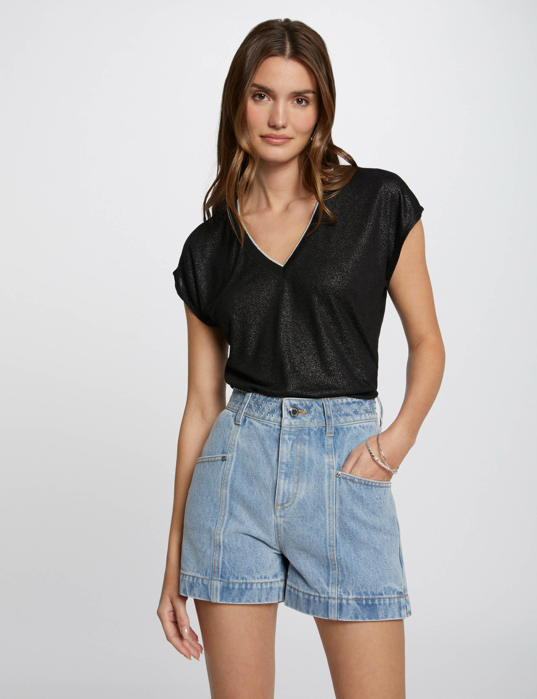 short sleeved t shirt black women Short-sleeved t-shirt black women
