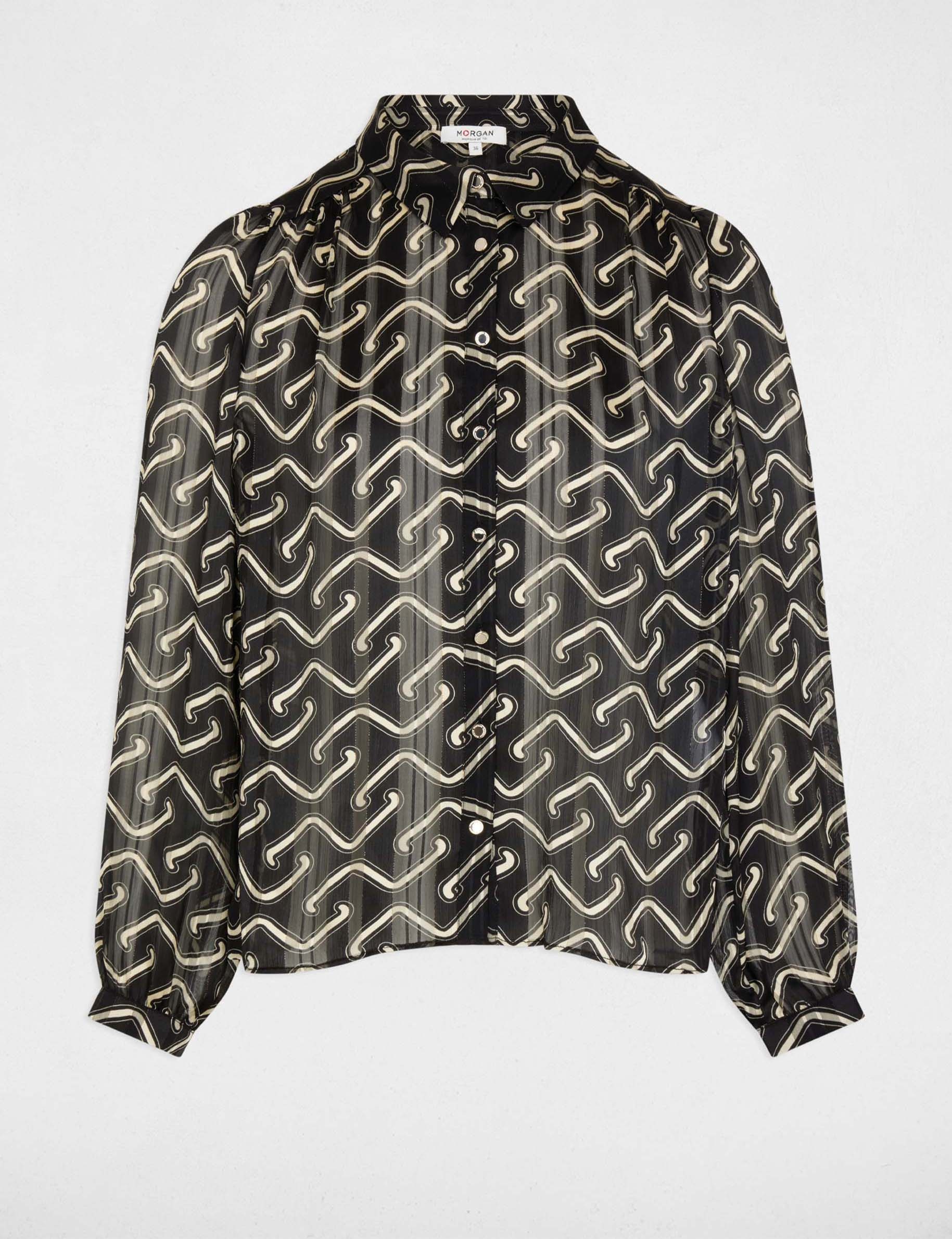 Printed voile shirt multicolor women
