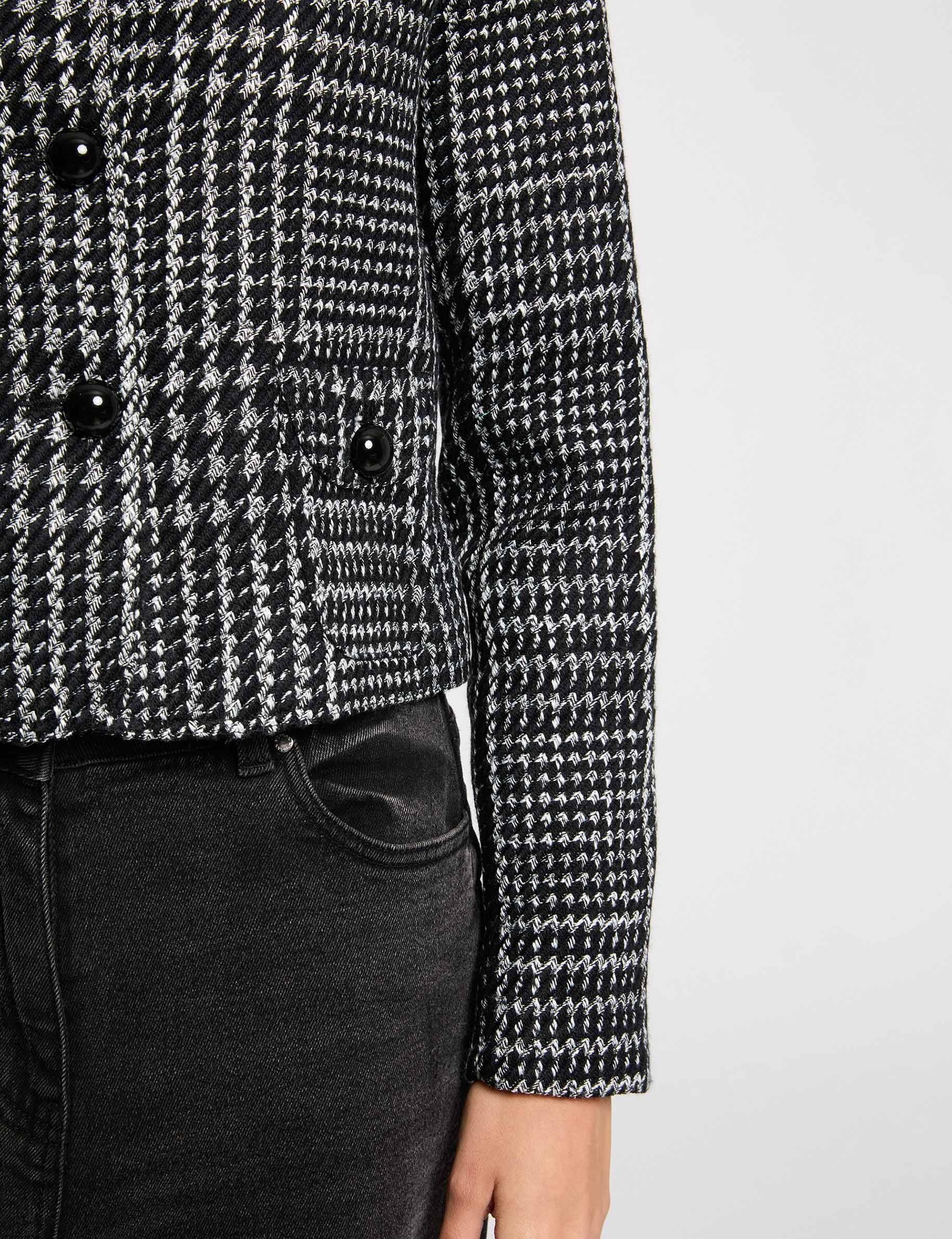 Tweed jacket with round neck multicolor women