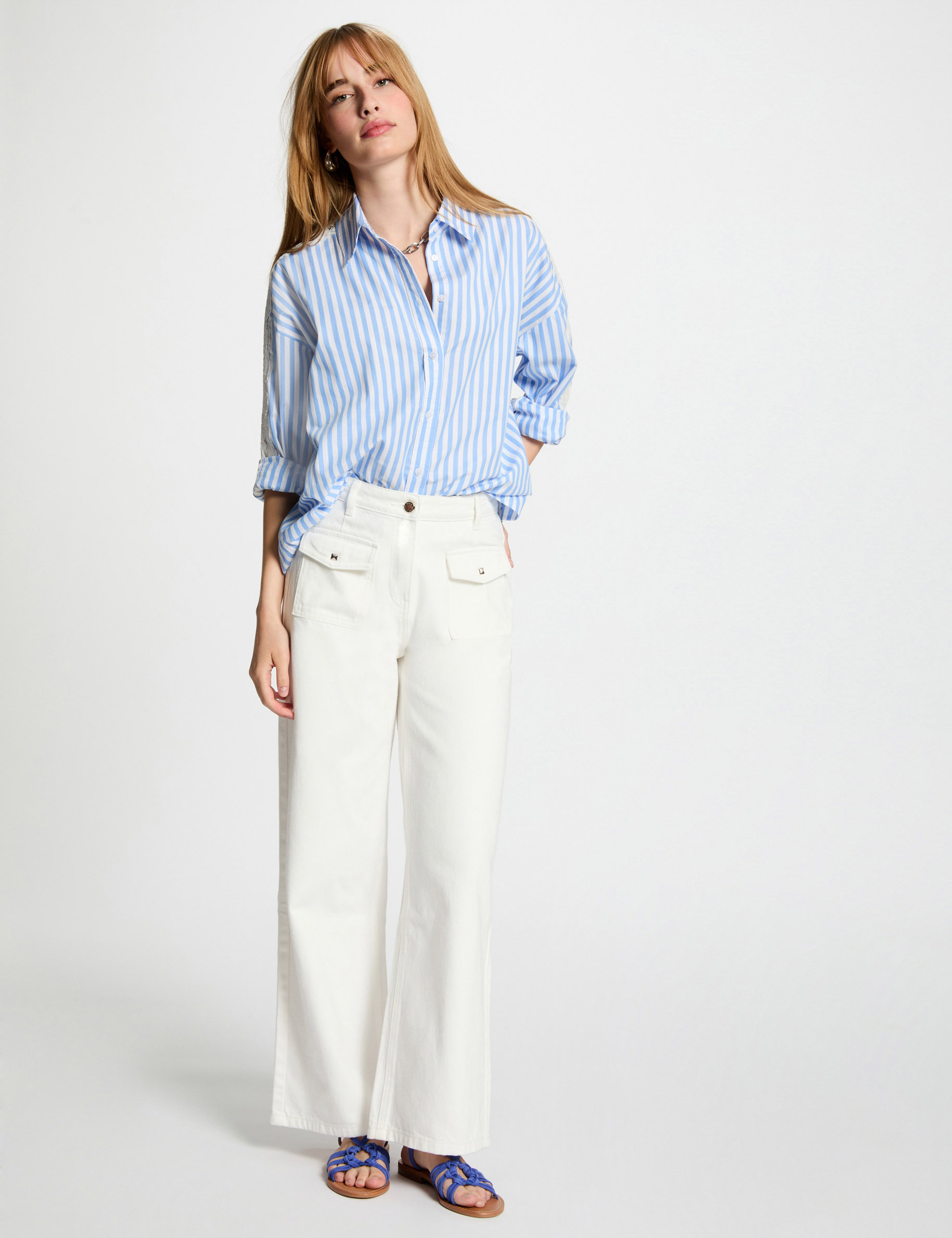 striped long sleeved shirt multicolor women Striped long-sleeved shirt multicolor women