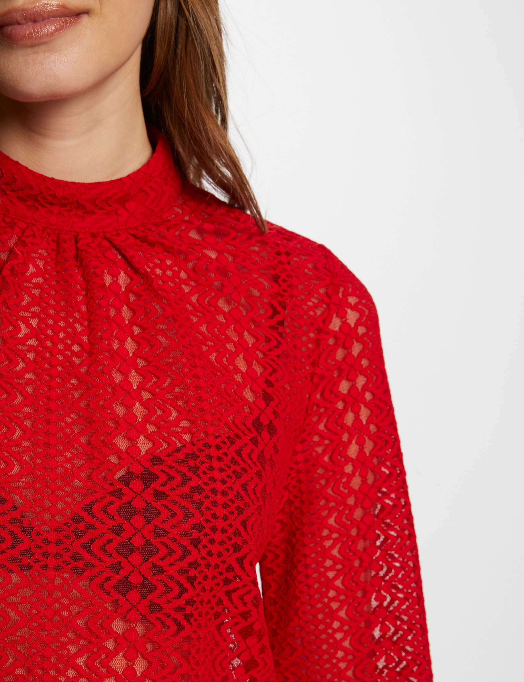 long sleeved t shirt red women Long-sleeved t-shirt red women