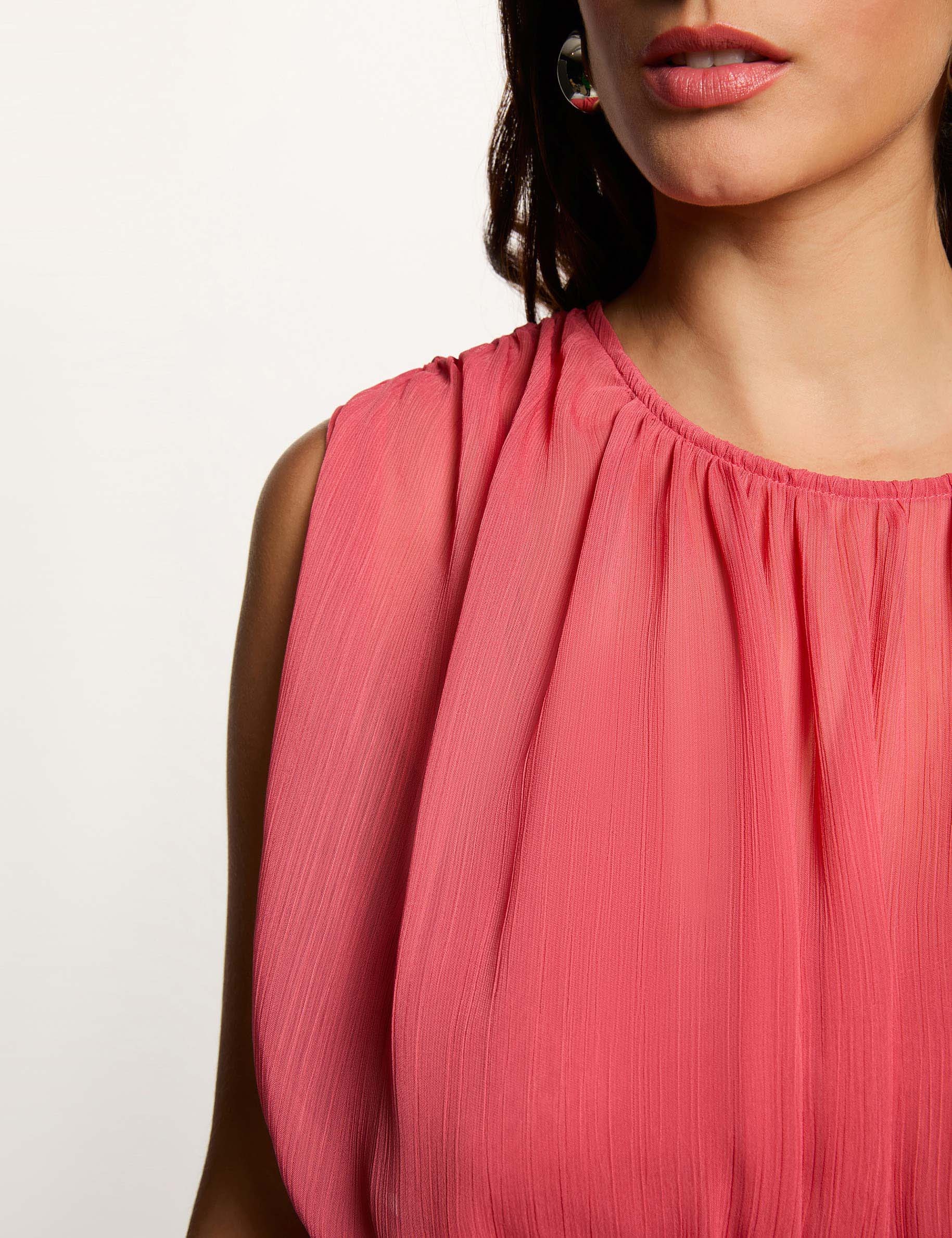 Draped long dress antique pink women
