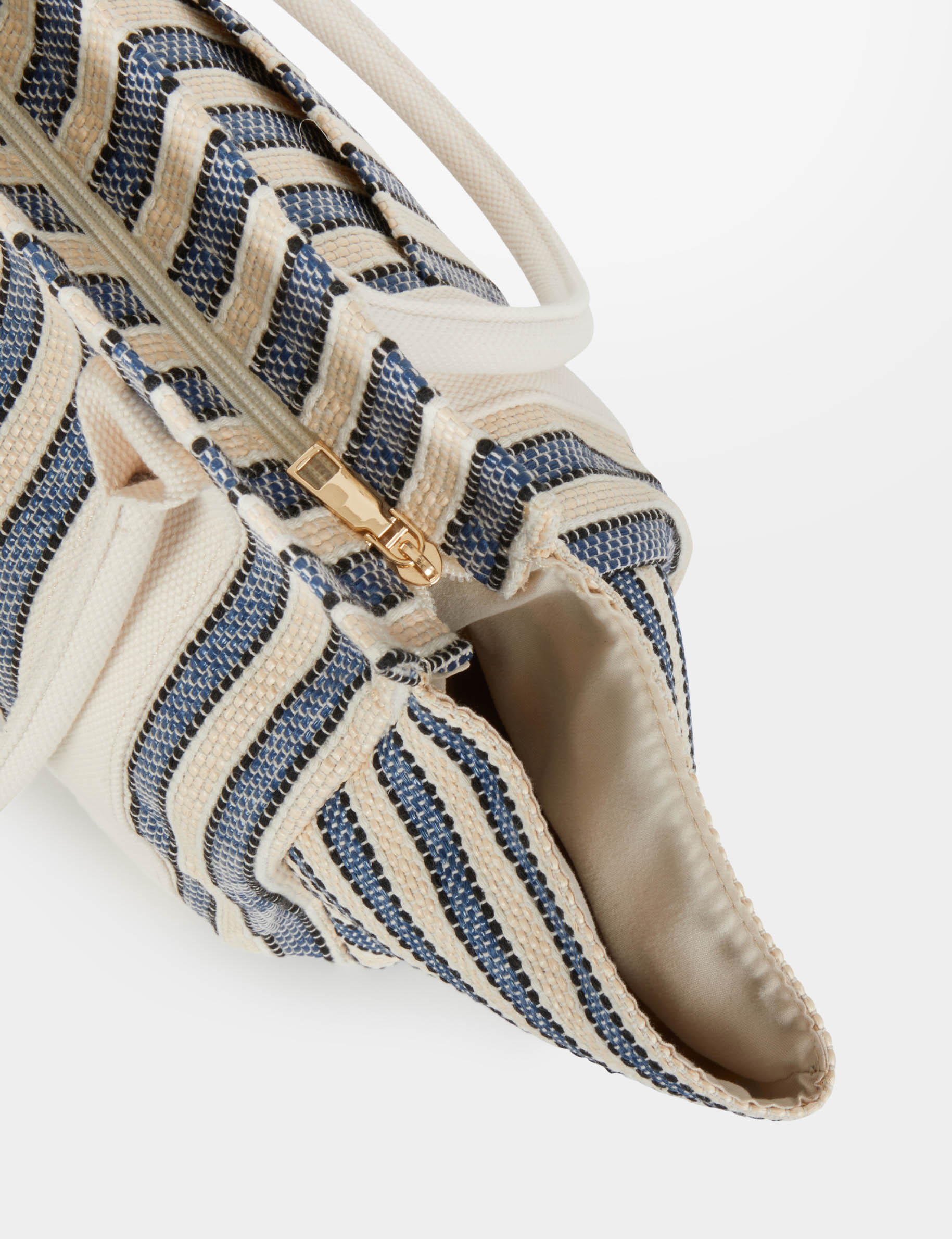 Striped tote bag ecru women