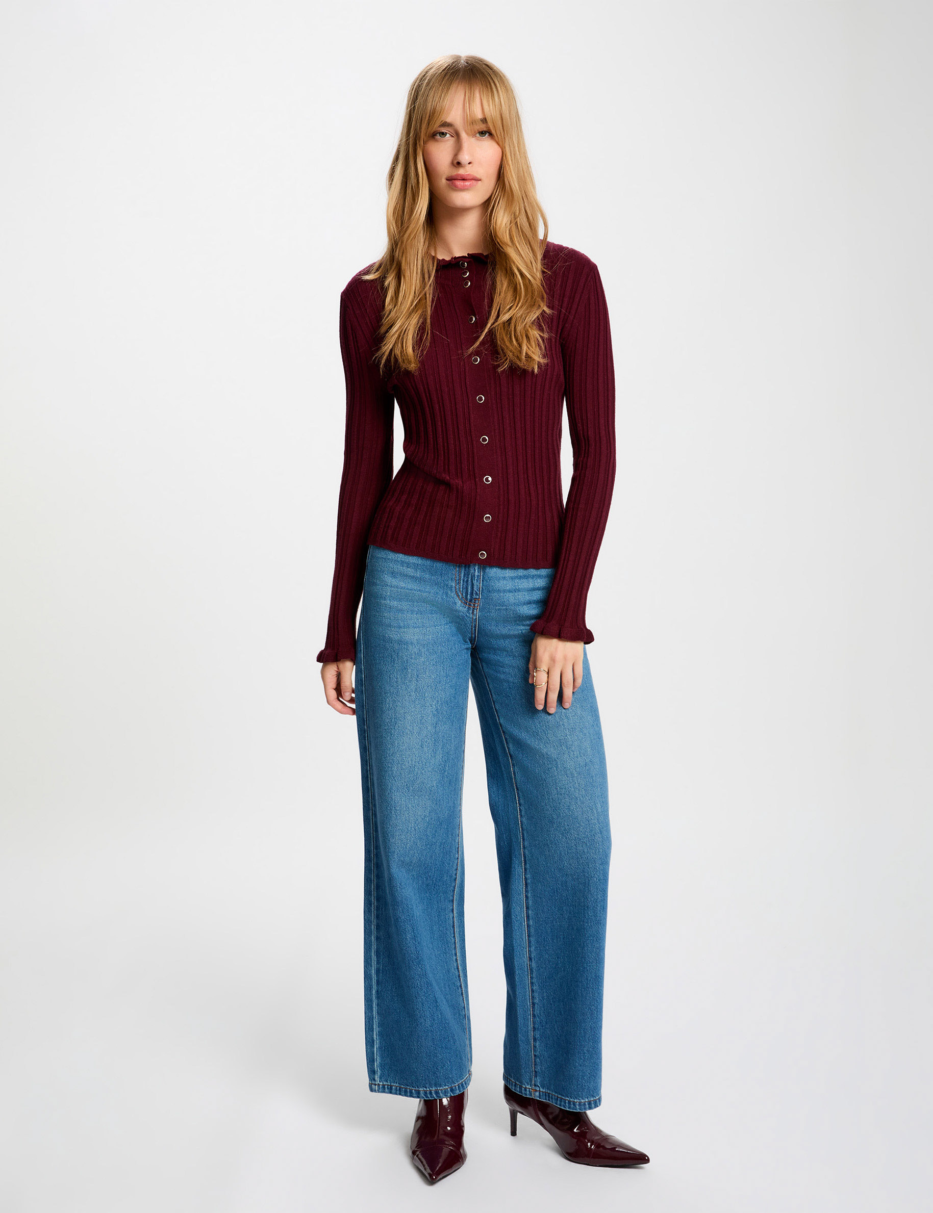 fitted high neck sweater plum women Fitted high neck sweater plum women