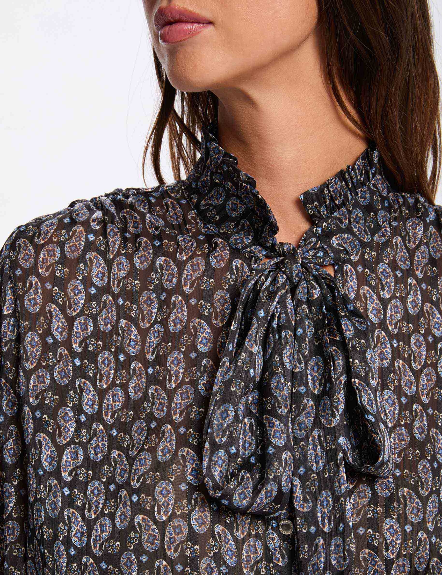 flowy v neck shirt multicolor women Flowy V-neck shirt multicolor women