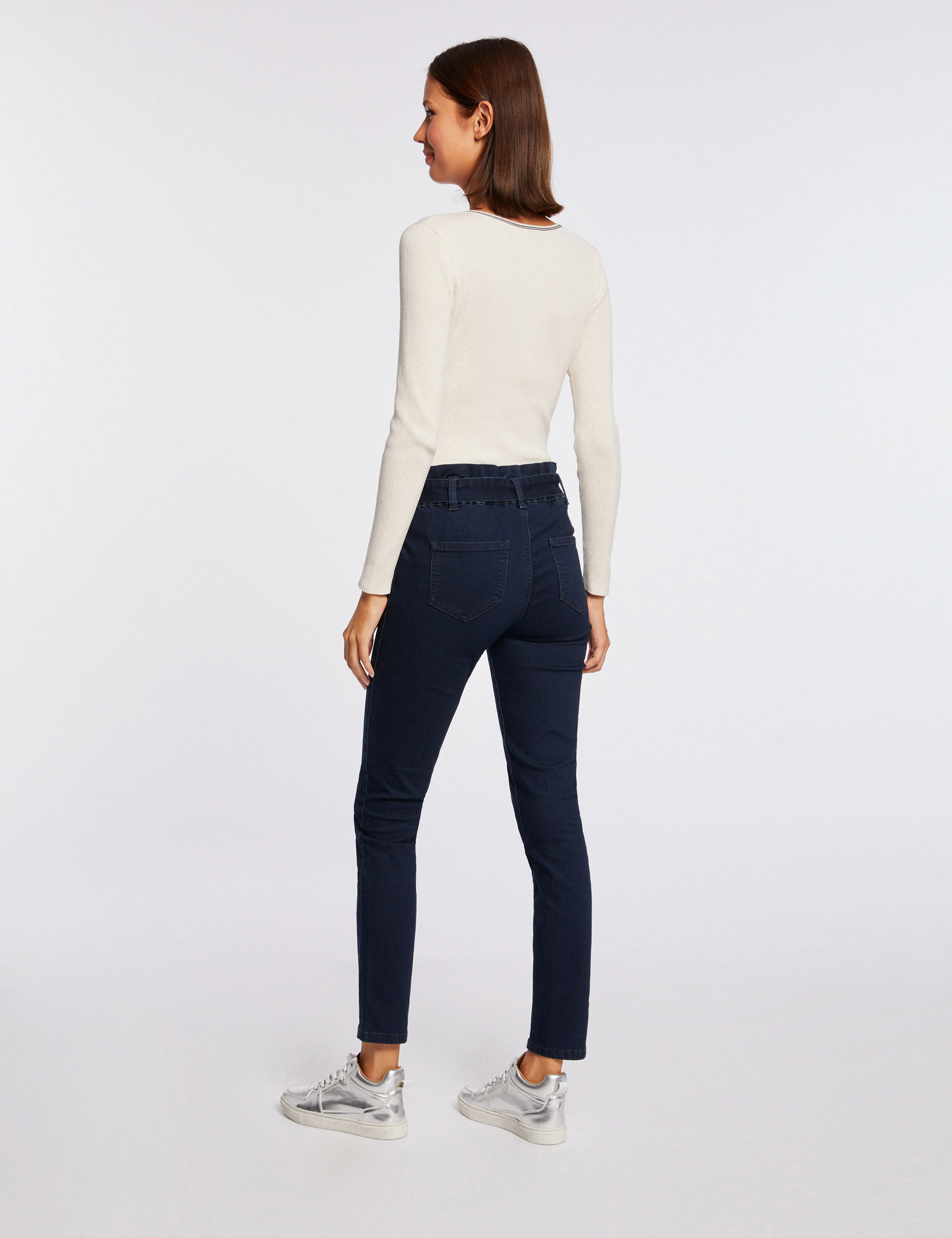 Long-sleeved jumper with V-neck ivory ladies' Long-sleeved jumper with V-neck ivory ladies'