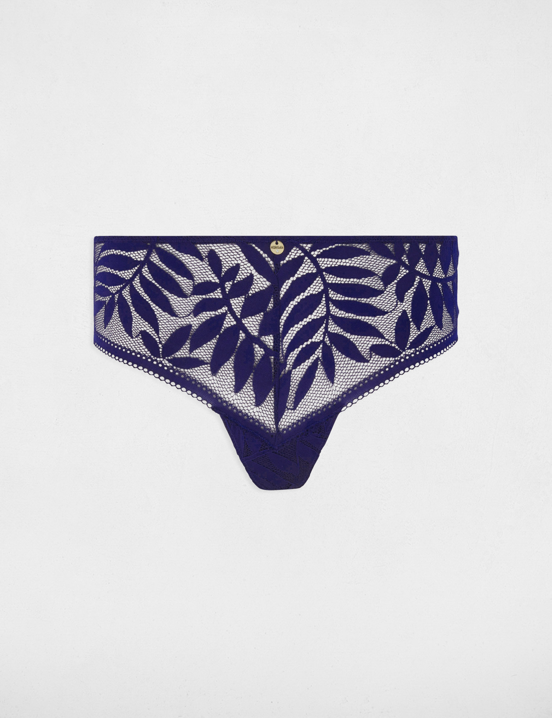 Lace shorties navy blue women