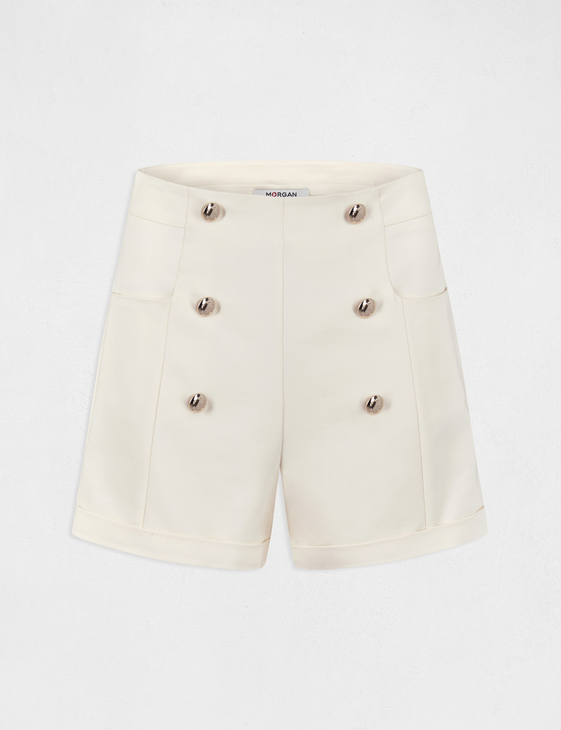 Straight city shorts with buttons ladies' Straight city shorts with buttons ladies'