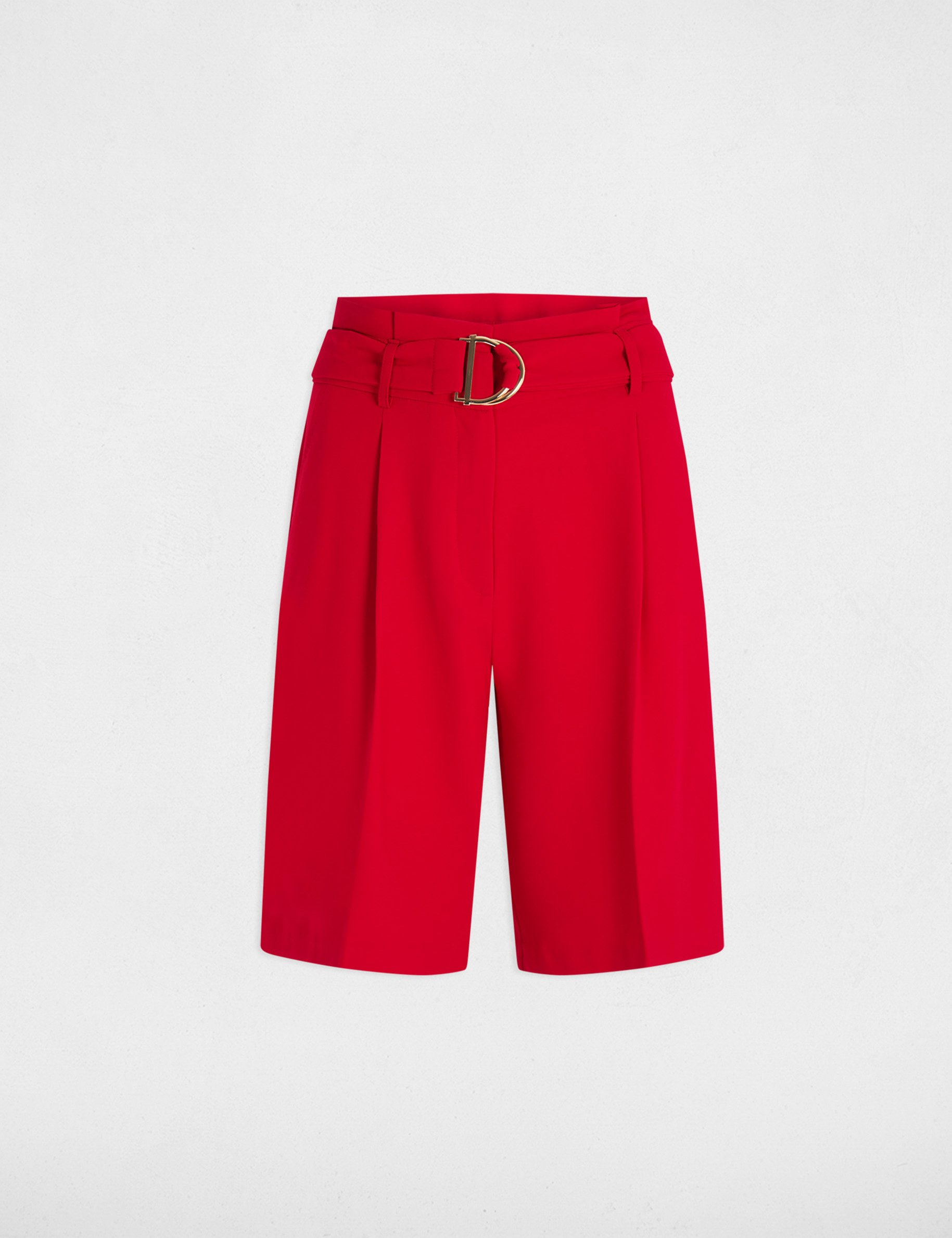 straight bermuda with darts red women Straight bermuda with darts red women