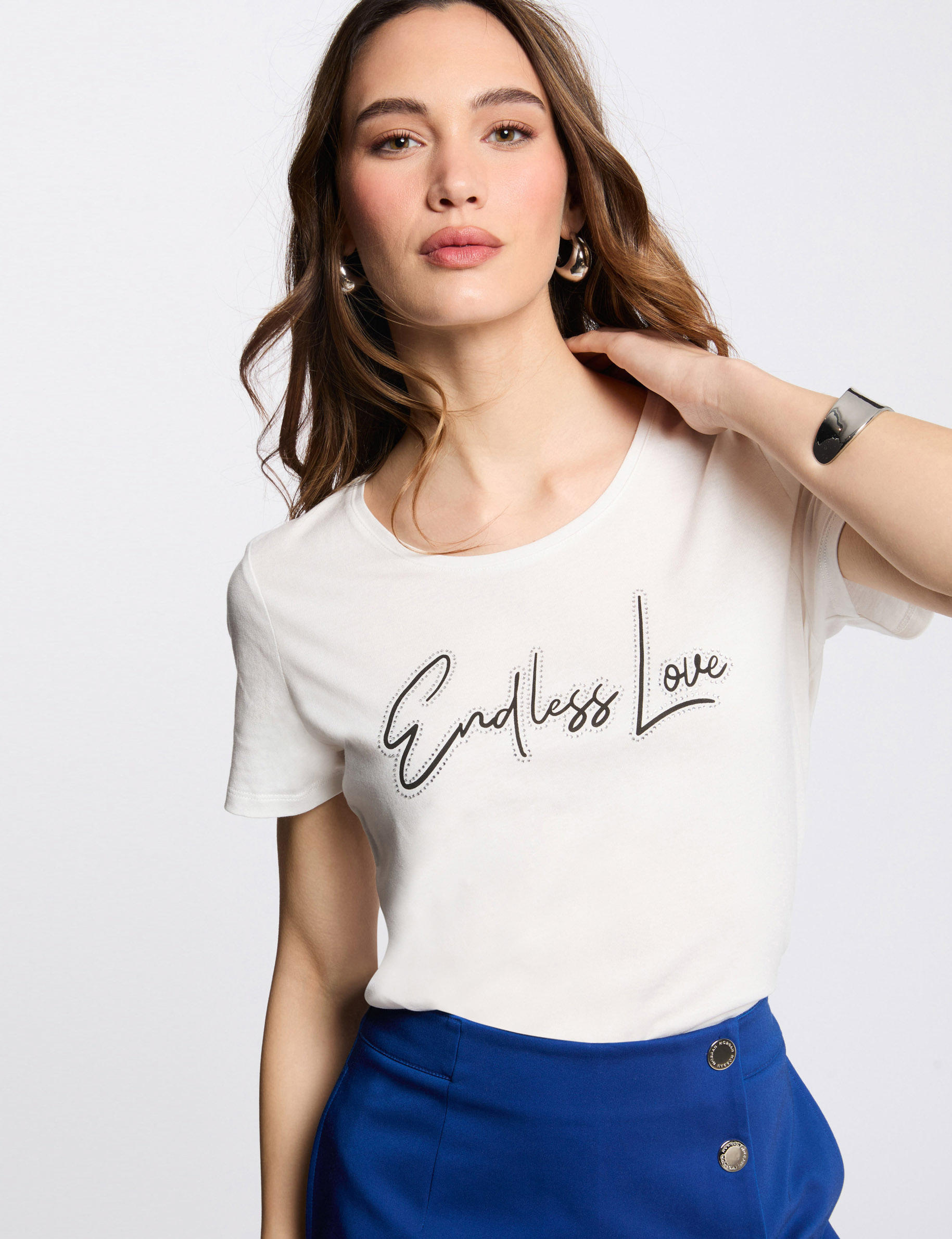 t shirt with message white women T-shirt with message white women