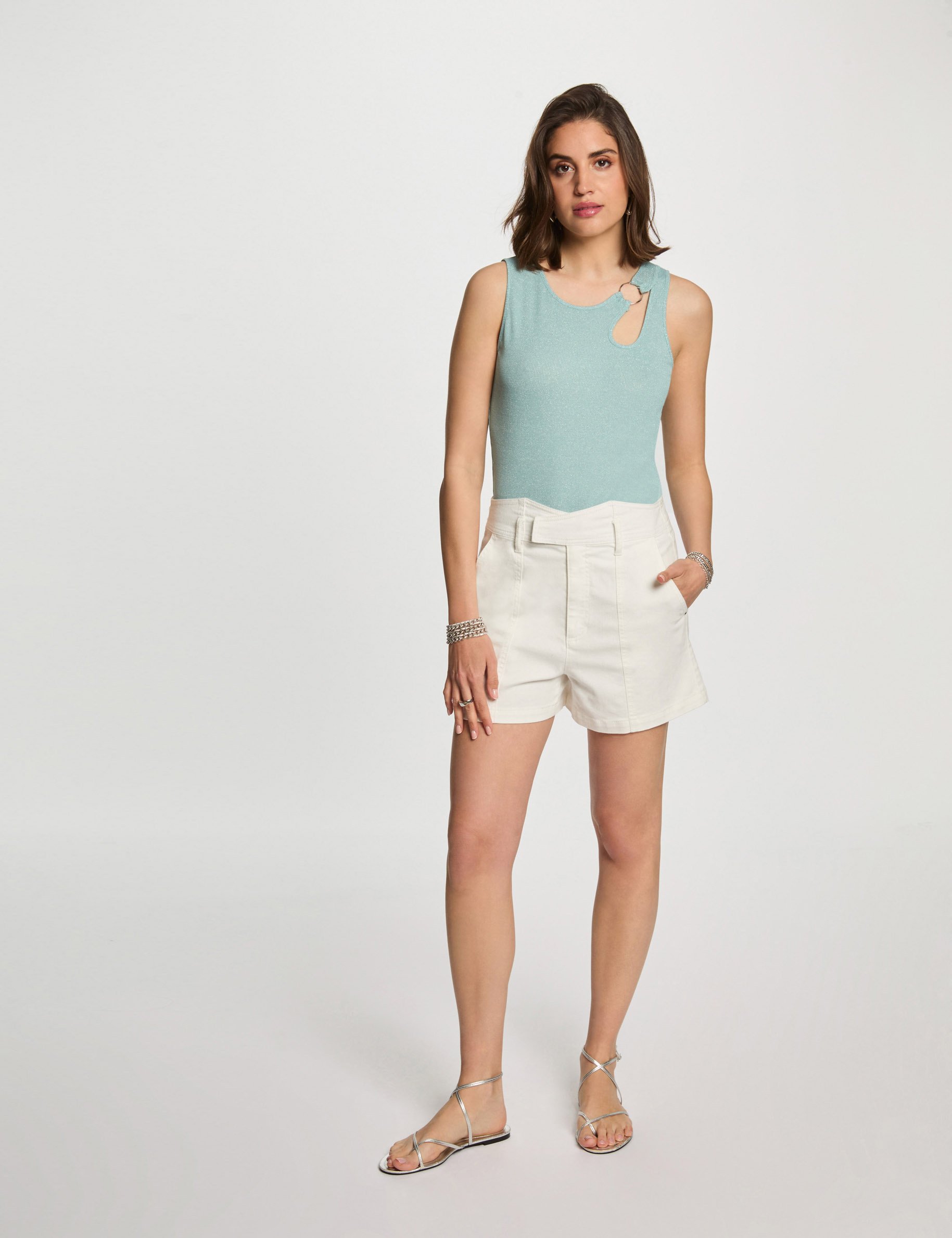 debardeur sans manches vert femme Débardeur sans manches vert femme