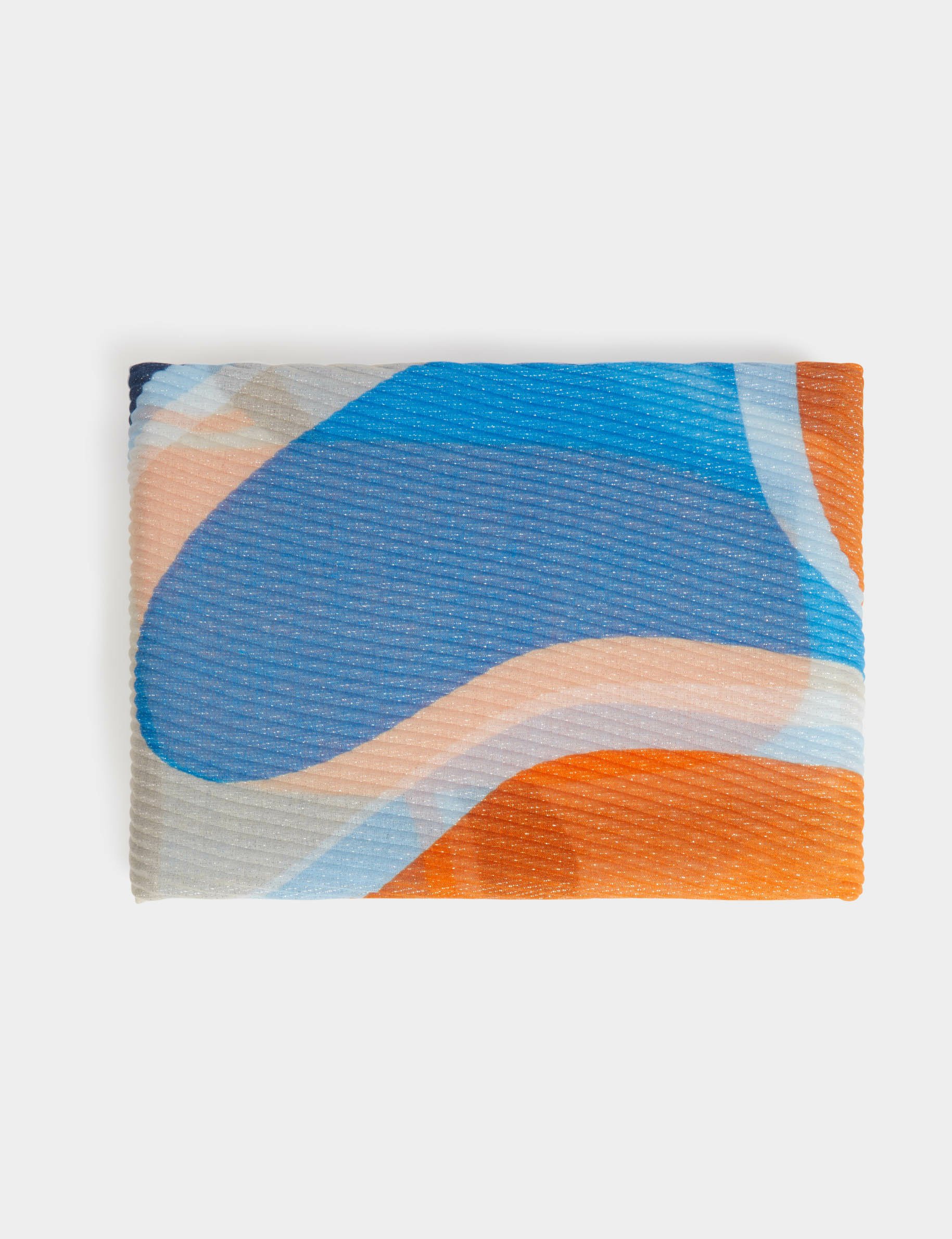 pleated printed scarf multicolor women Pleated printed scarf multicolor women