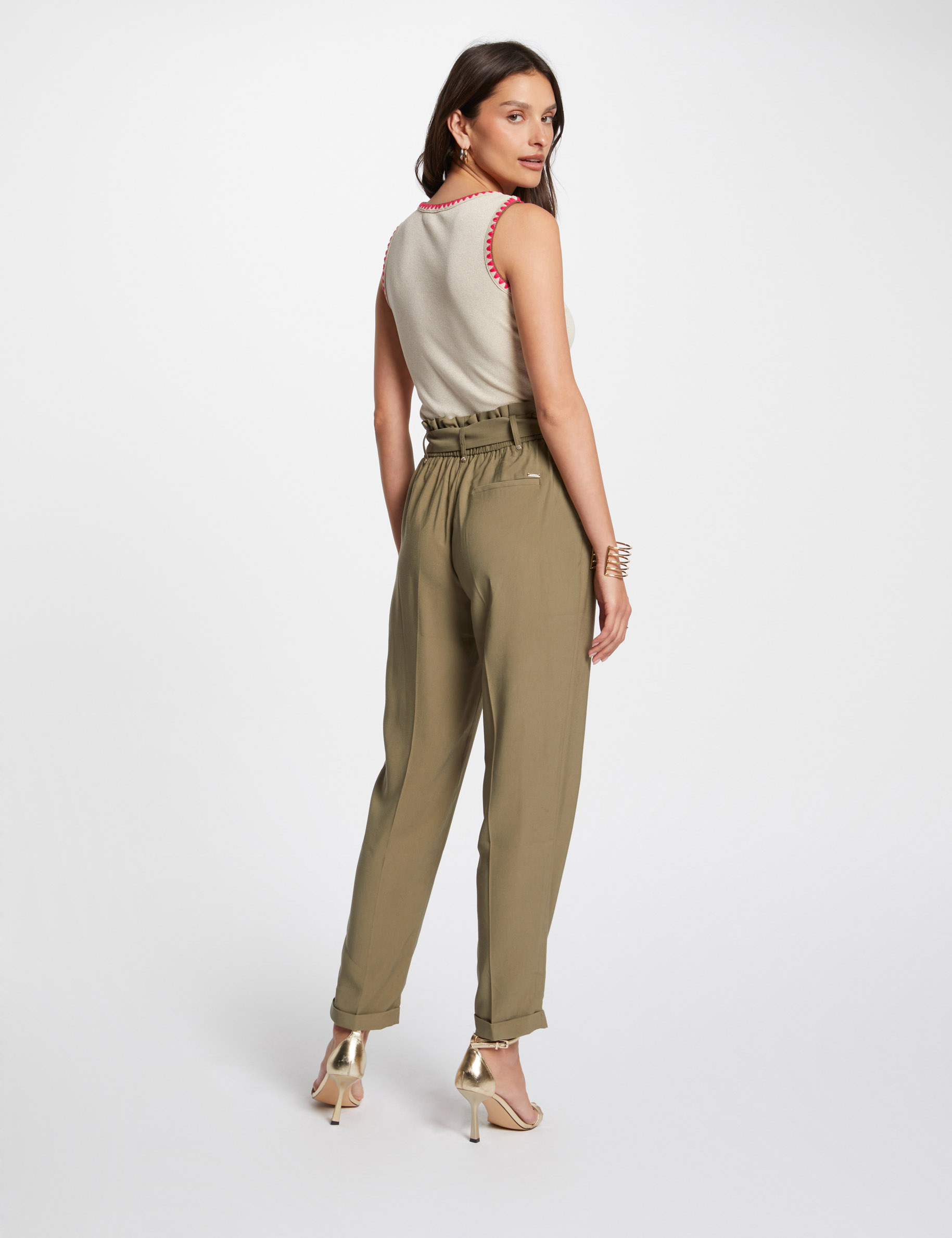 Green khaki trousers womens store