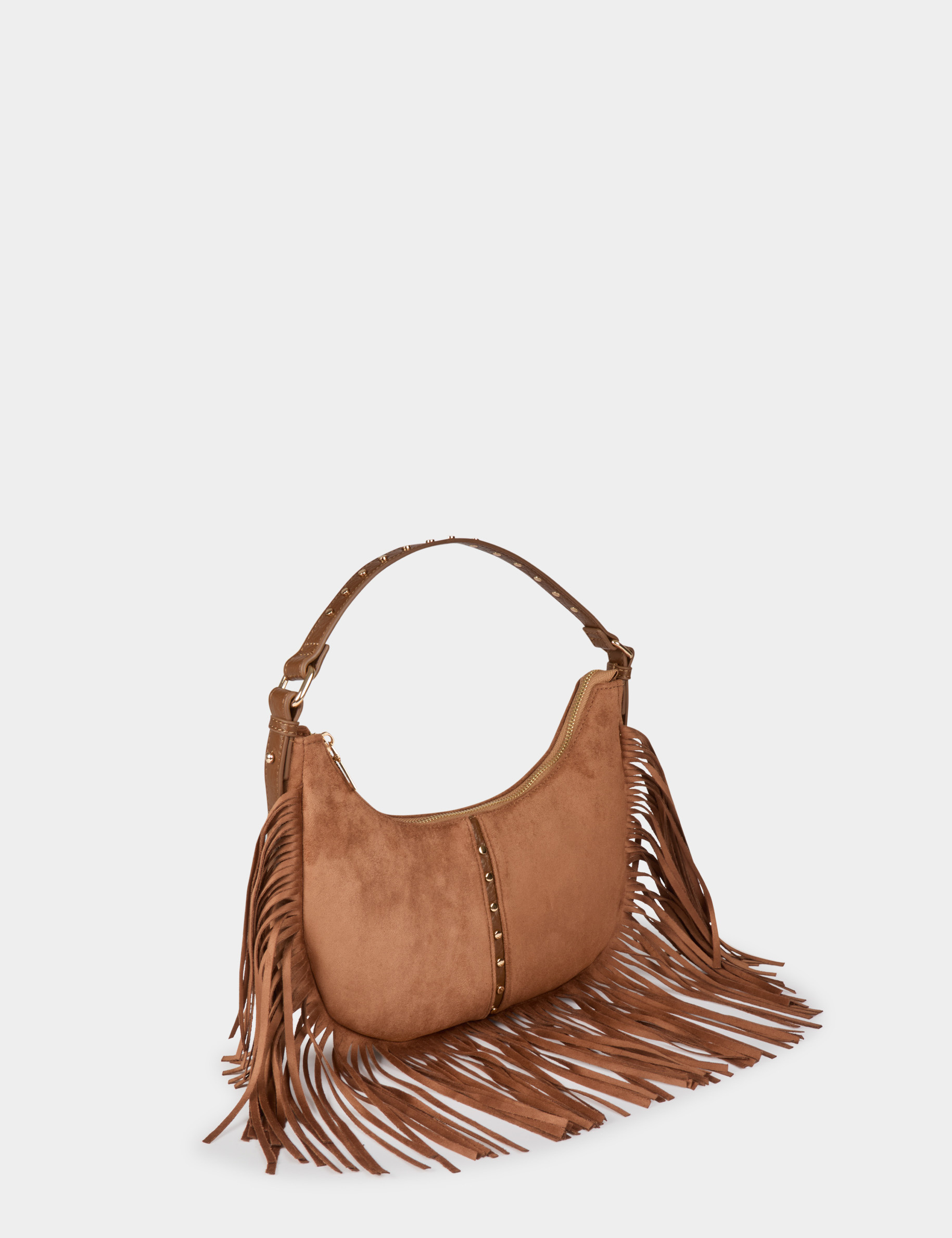 suede fringe bag beige women Suede fringe bag beige women