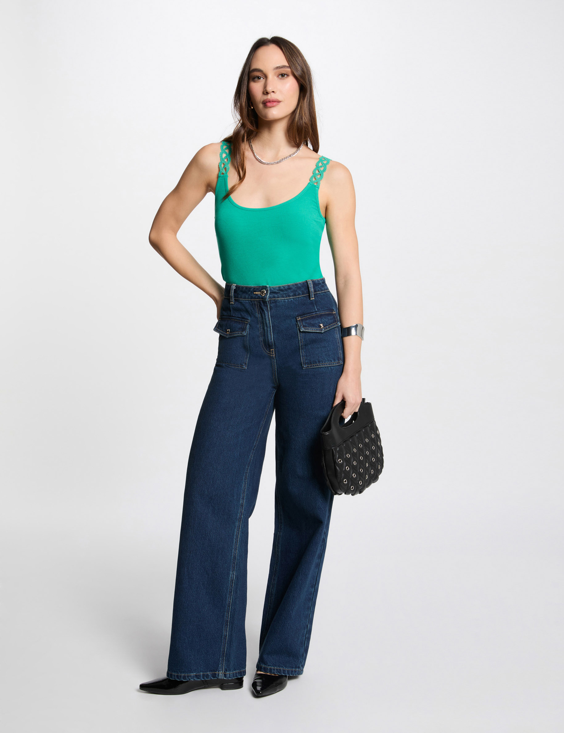 sleeveless vest top emerald green women Sleeveless vest top emerald green women