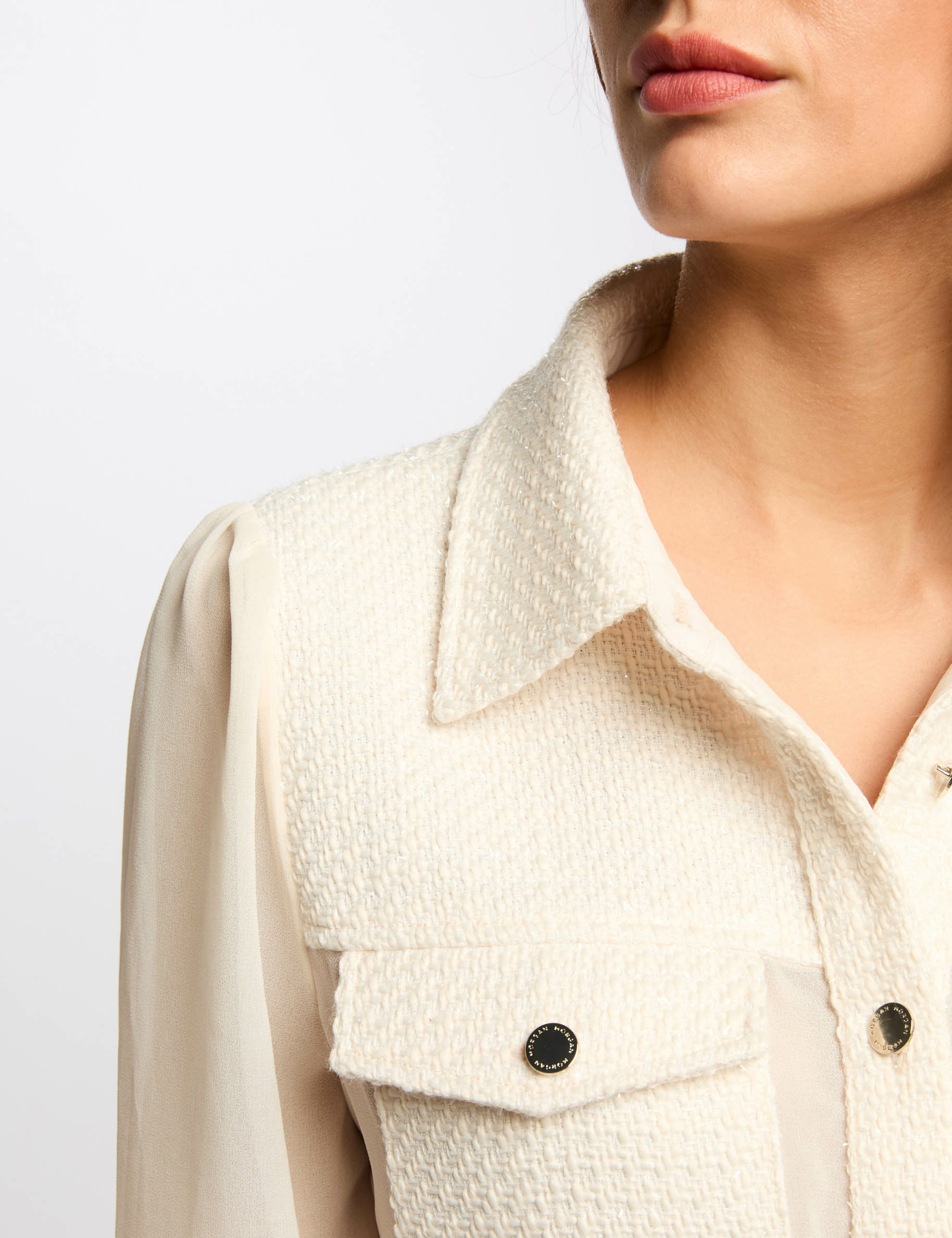 Out In Layered Shirt Ivory