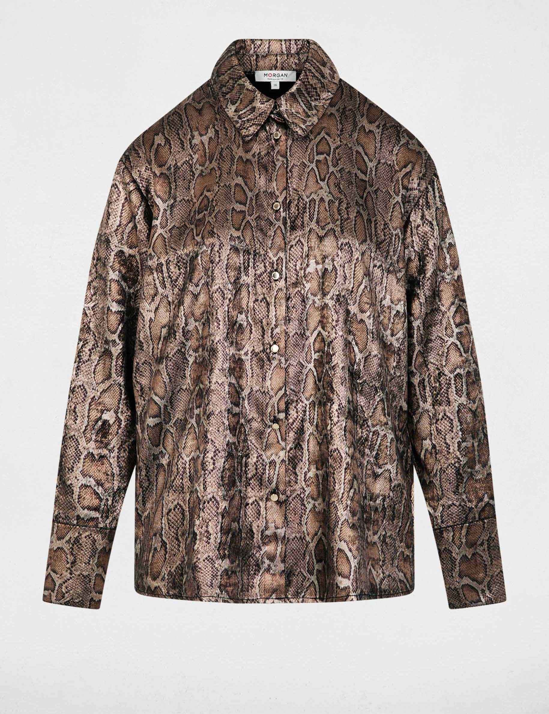 chemise satinee python multicolore femme multicolor women
