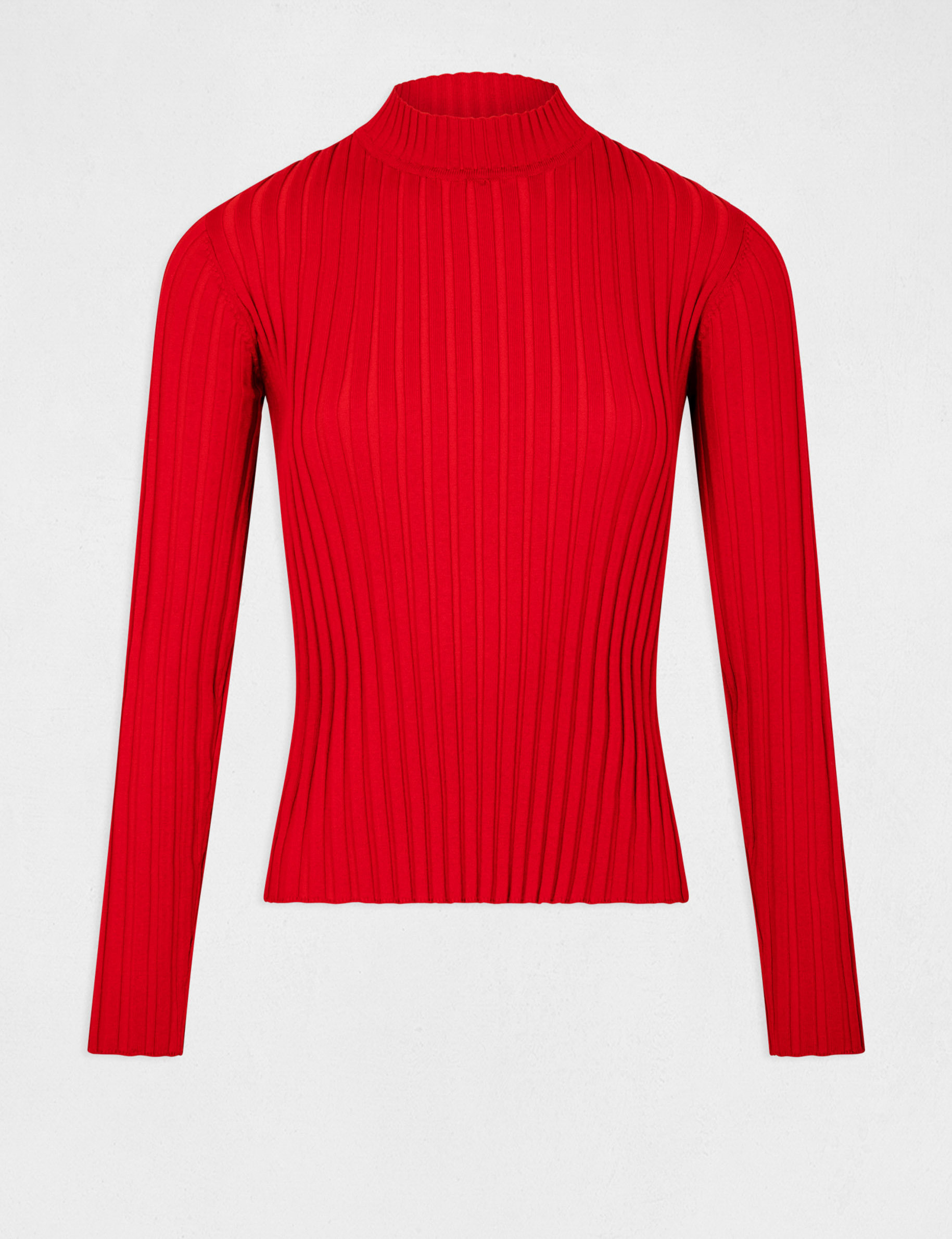 Long sleeved jumper with open back medium red ladies Morgan