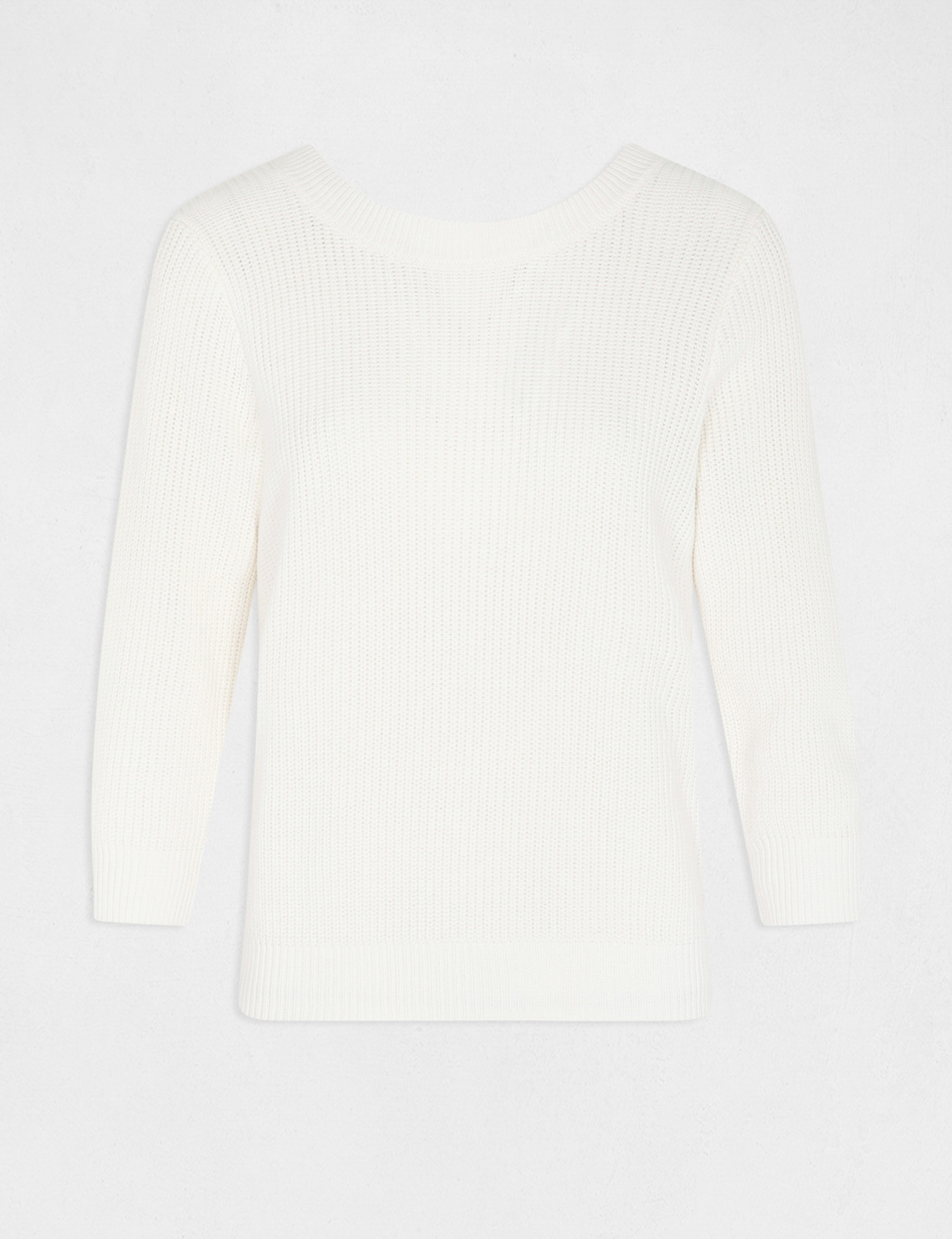 Jumper 3/4-length sleeves with open back ivory ladies' Jumper 3/4-length sleeves with open back ivory ladies'