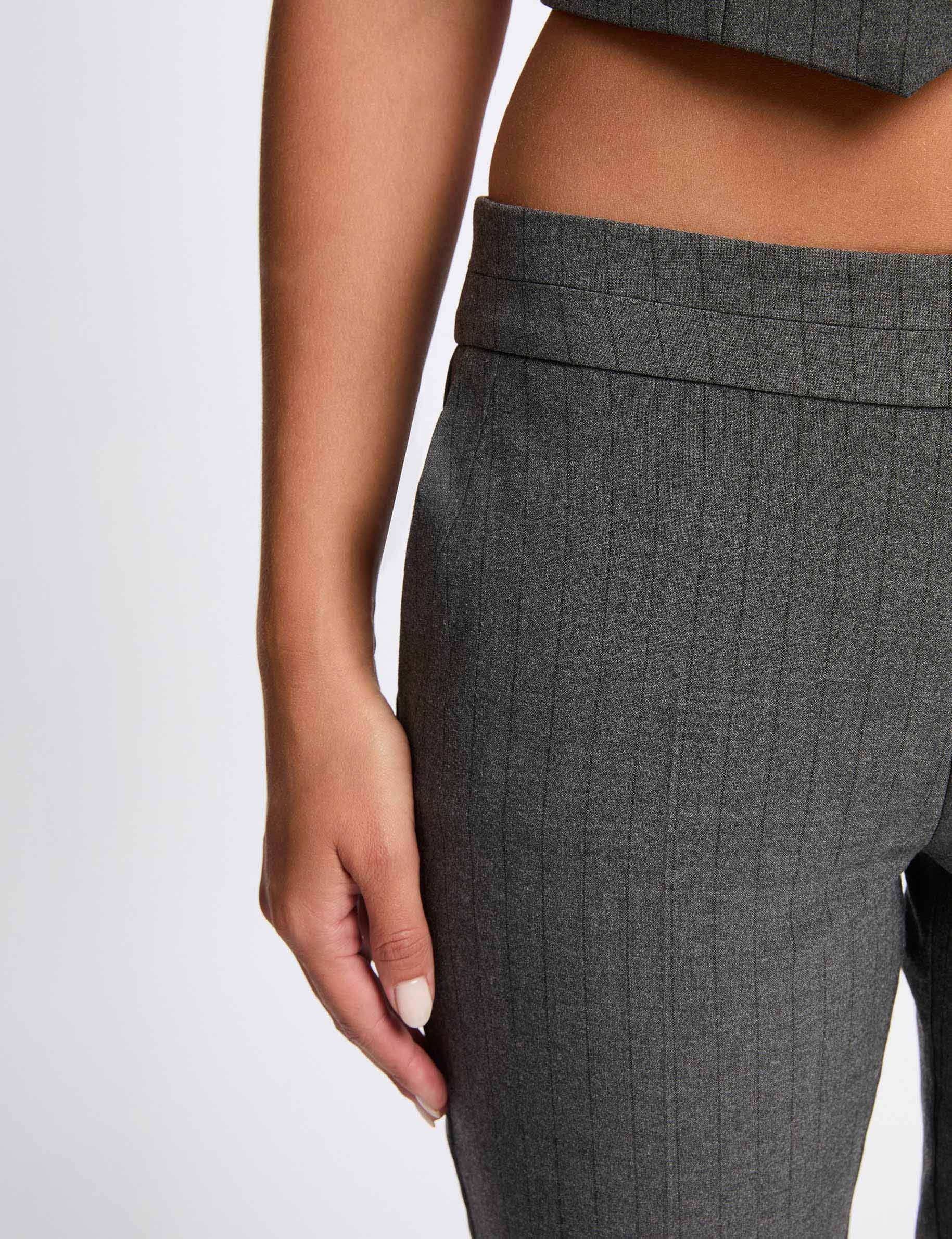 Slim cigarette trousers mid-grey women