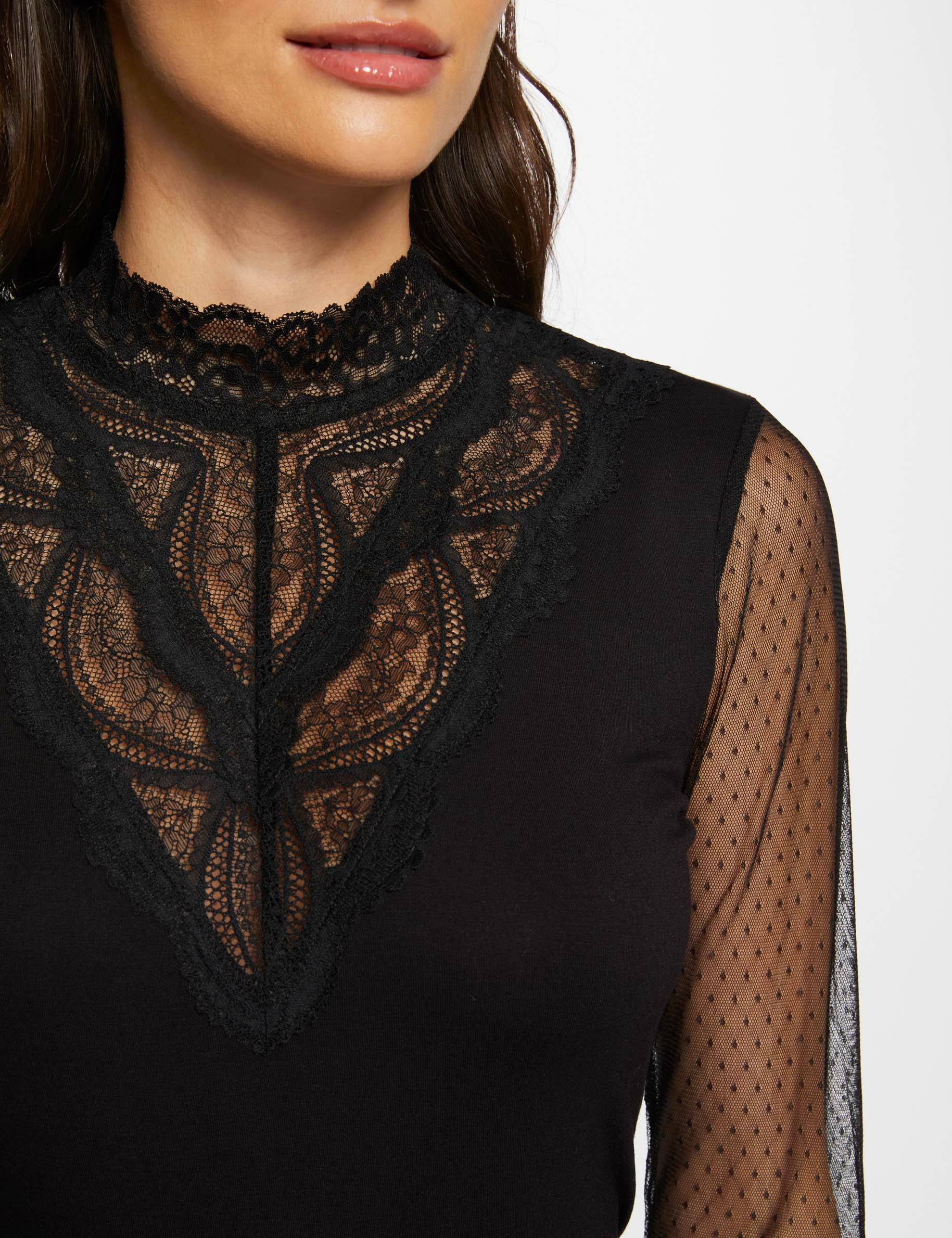 long sleeved t shirt black women Long-sleeved t-shirt black women
